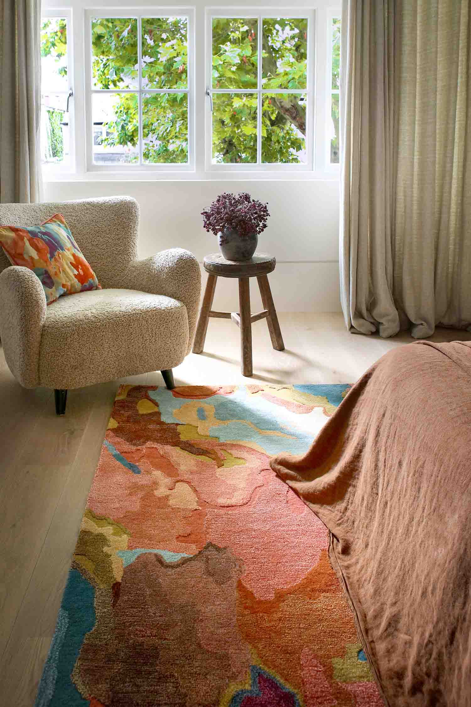 Vloerkleed FORESTA ROSEWOOD HUCKLEBERRY bruin-bordeaux