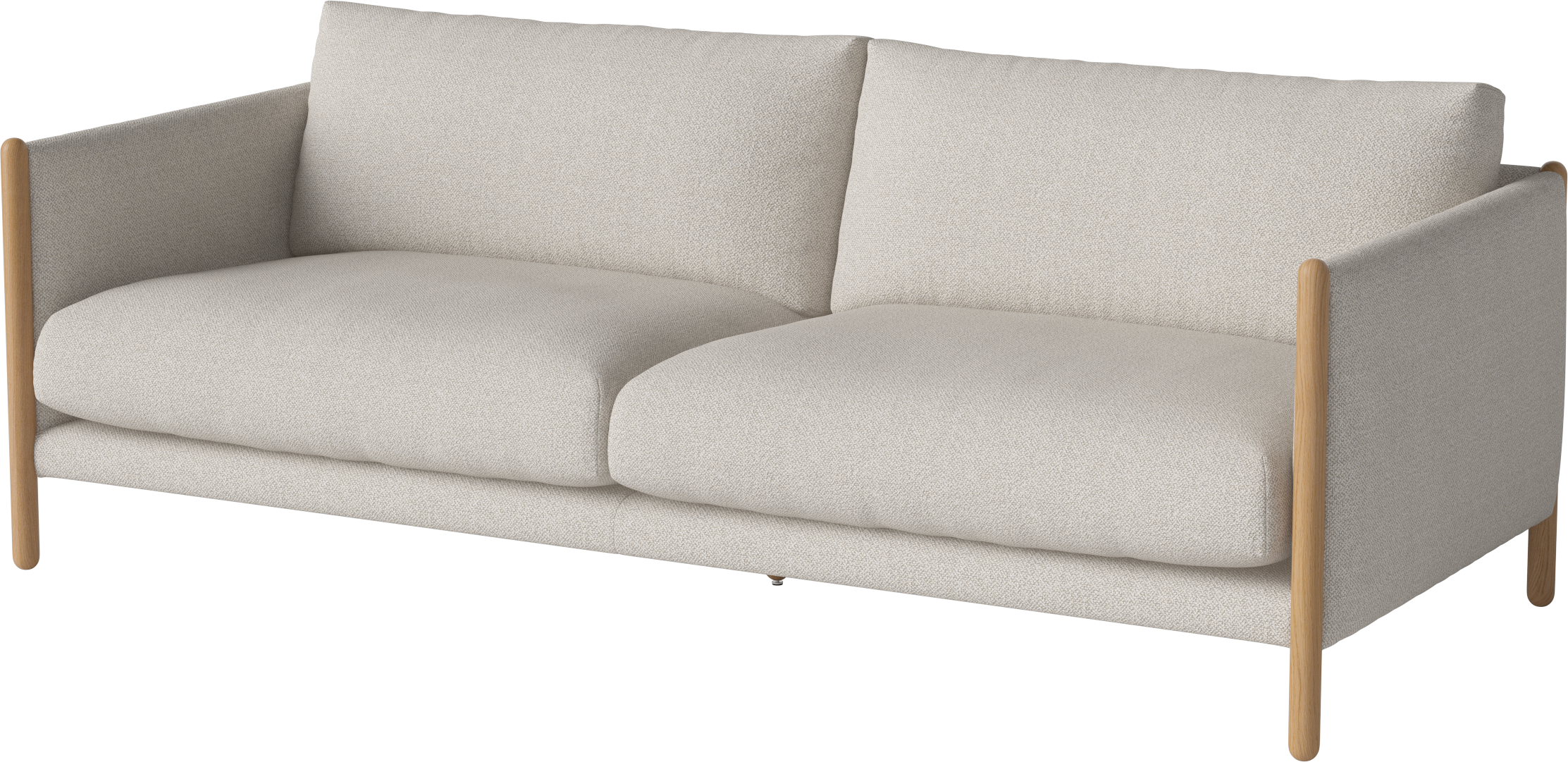 2.5-person sofa Hayden oak base