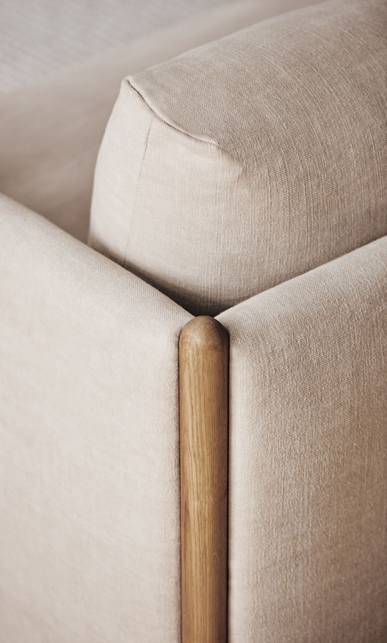 Sofa 3-zits HAYDEN gebleekte basis