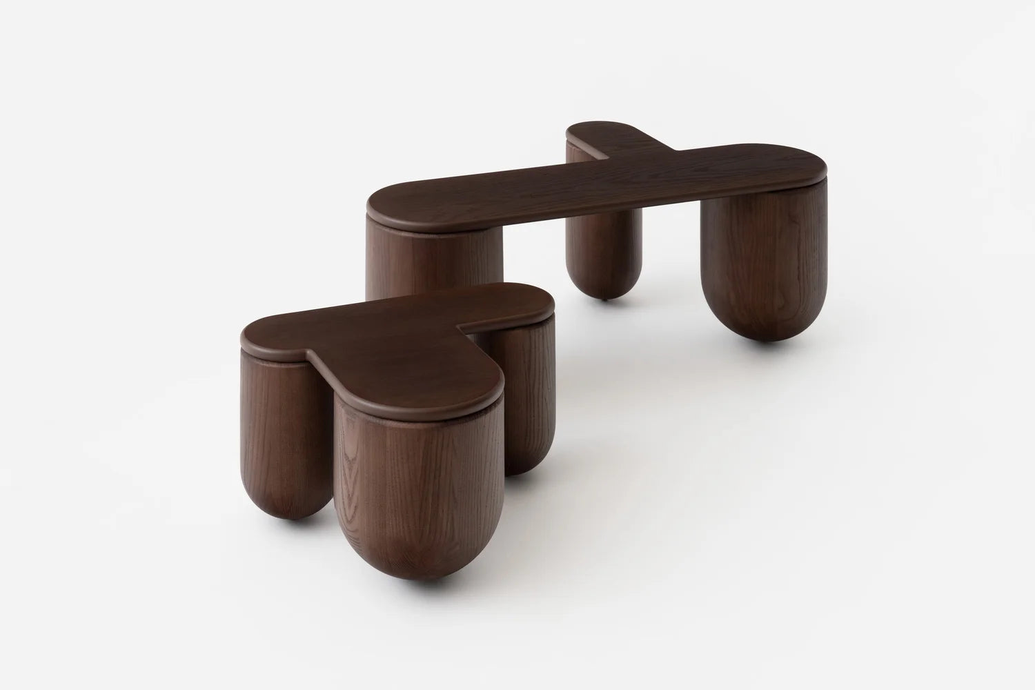 Koffietafel HELLO 2 bruin essenhout