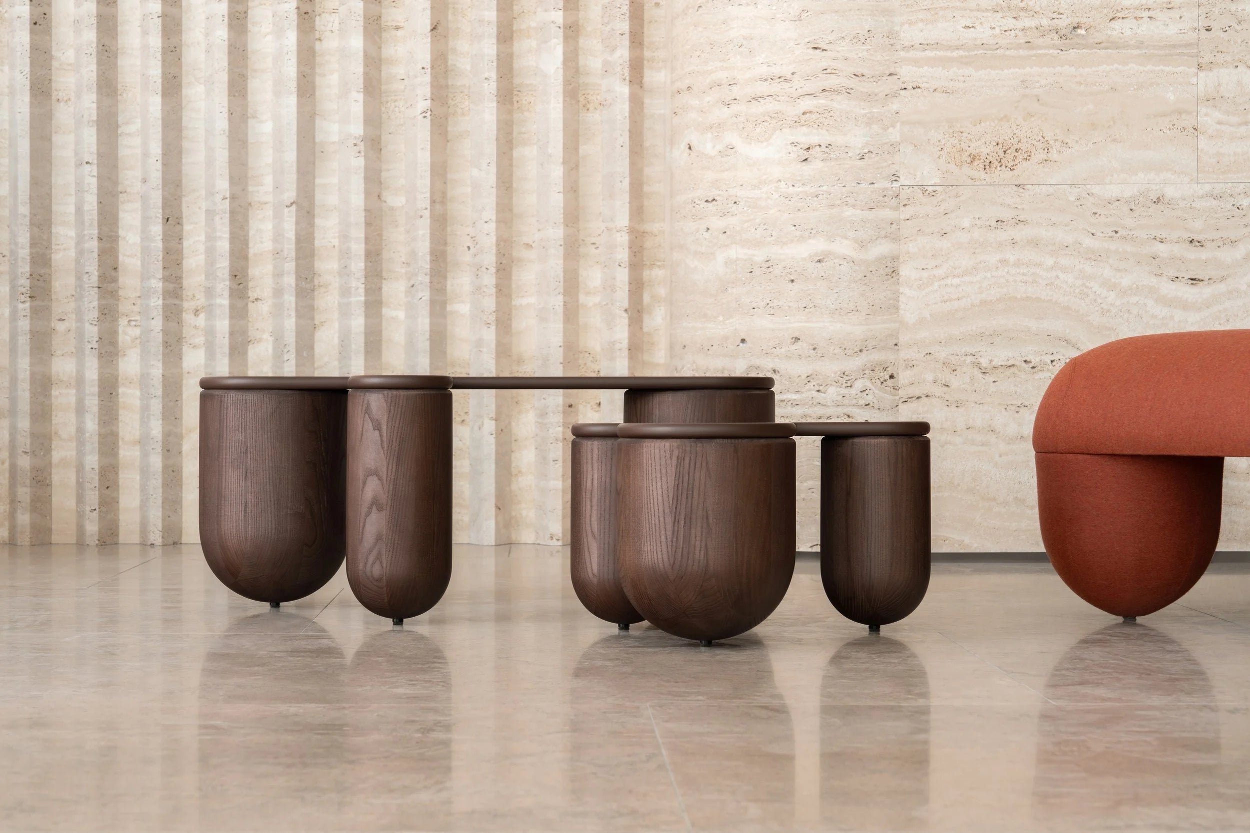 Koffietafel HELLO 2 bruin essenhout