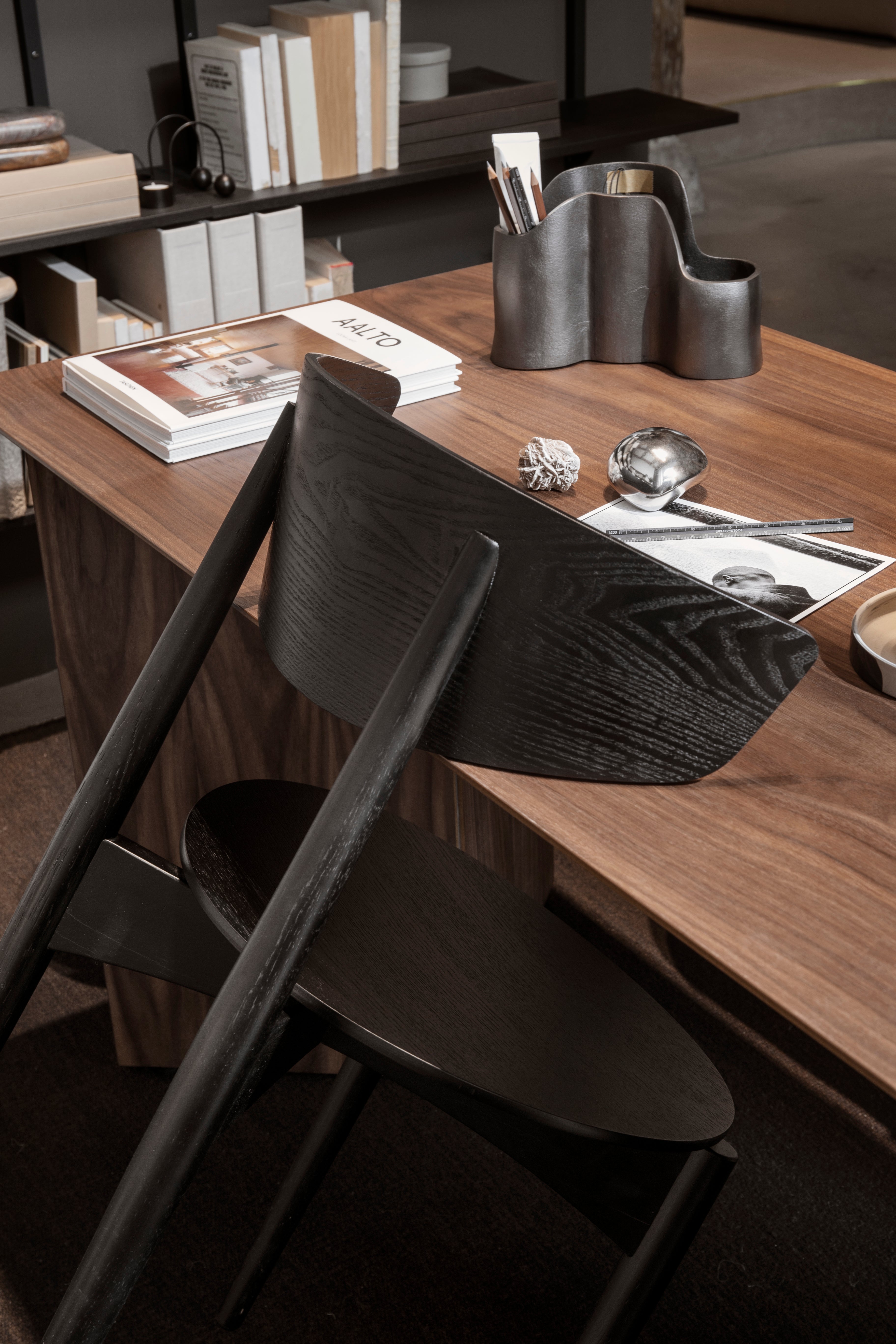 HOUTEN STOEL HERMAN zwart beuken