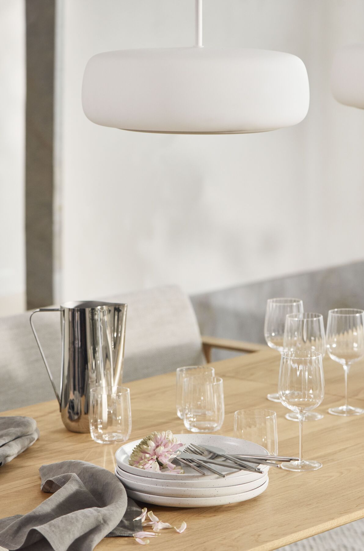 Hügelklapptisch gebleichte Eichenholz