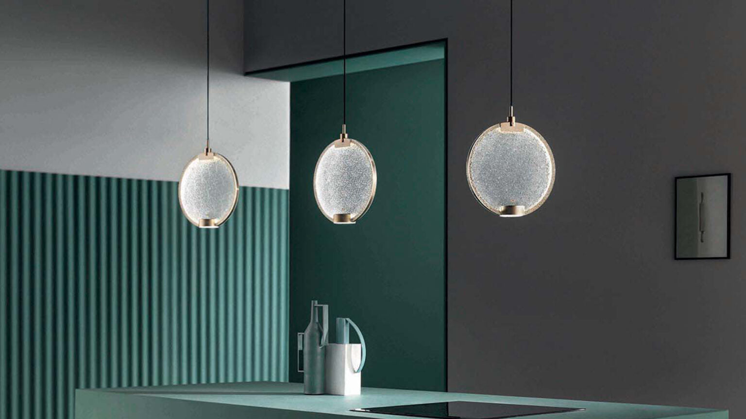 Hanglamp HORO S1 geborsteld messing