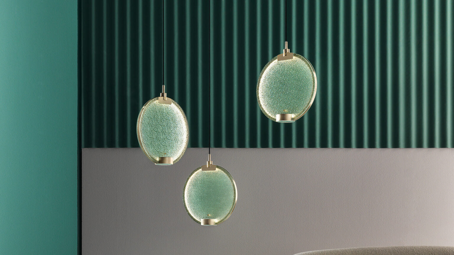 Hanglamp HORO S1 geborsteld messing