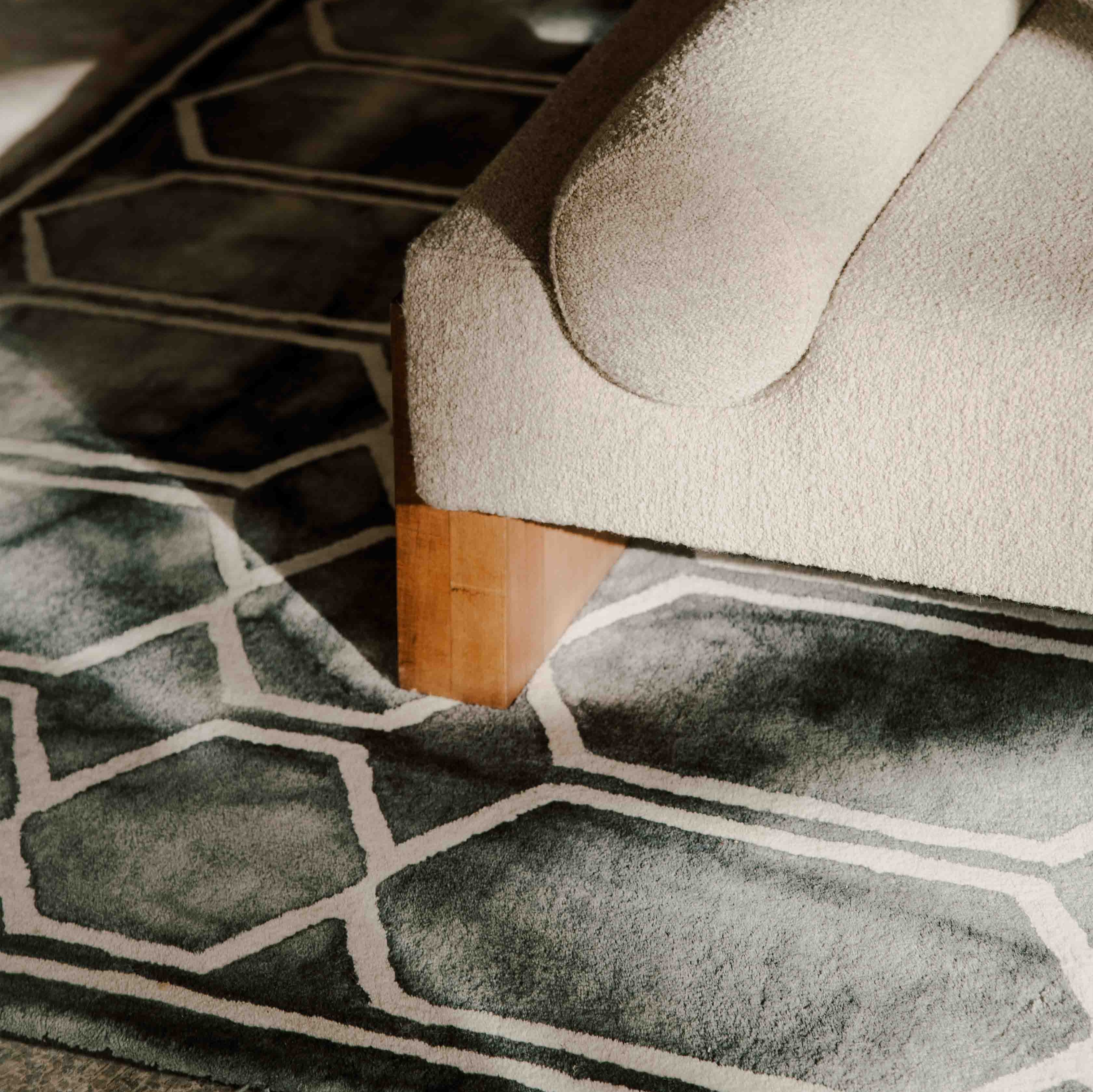 Vloerkleed TIE DYE zeeblauw