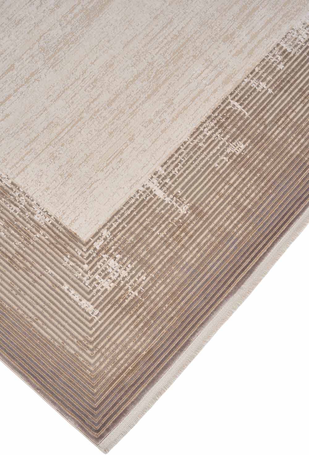Teppich BORDER beige mit Braun