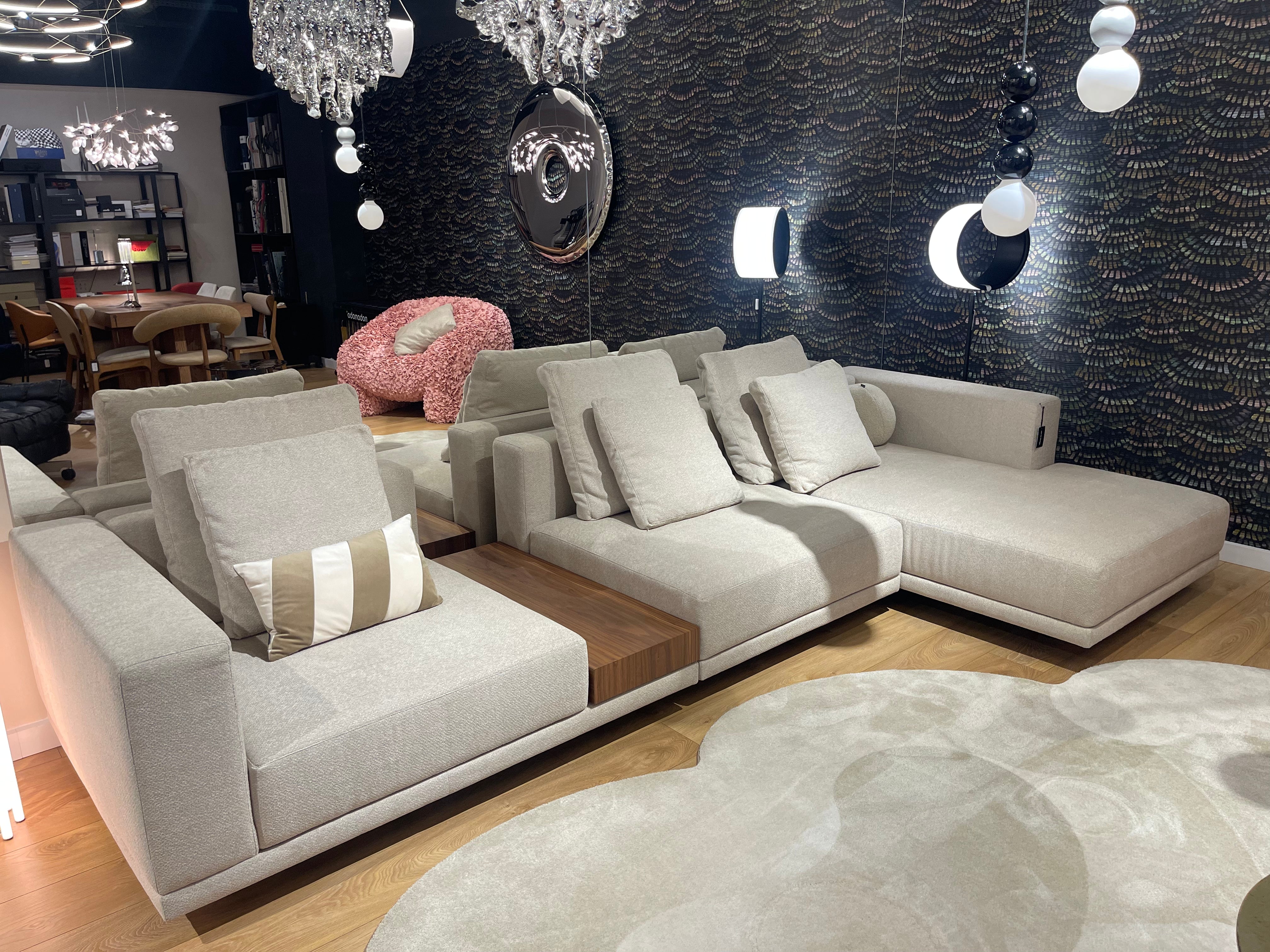 Modulares Sofa mit rechter Ablage CLASSIC beige - Ausstellungsstück