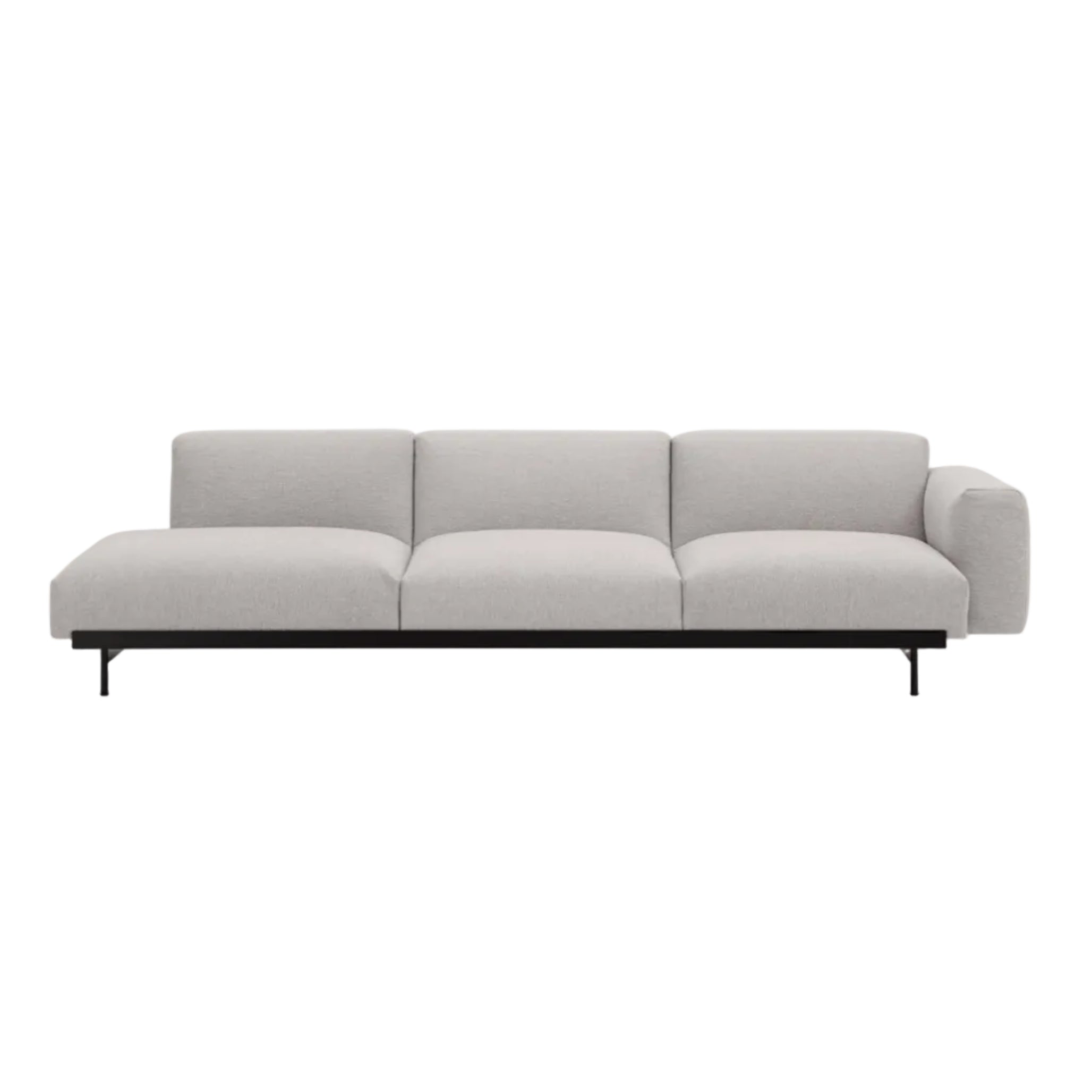 Sofa 3-zits open links IN SITU gestoffeerd