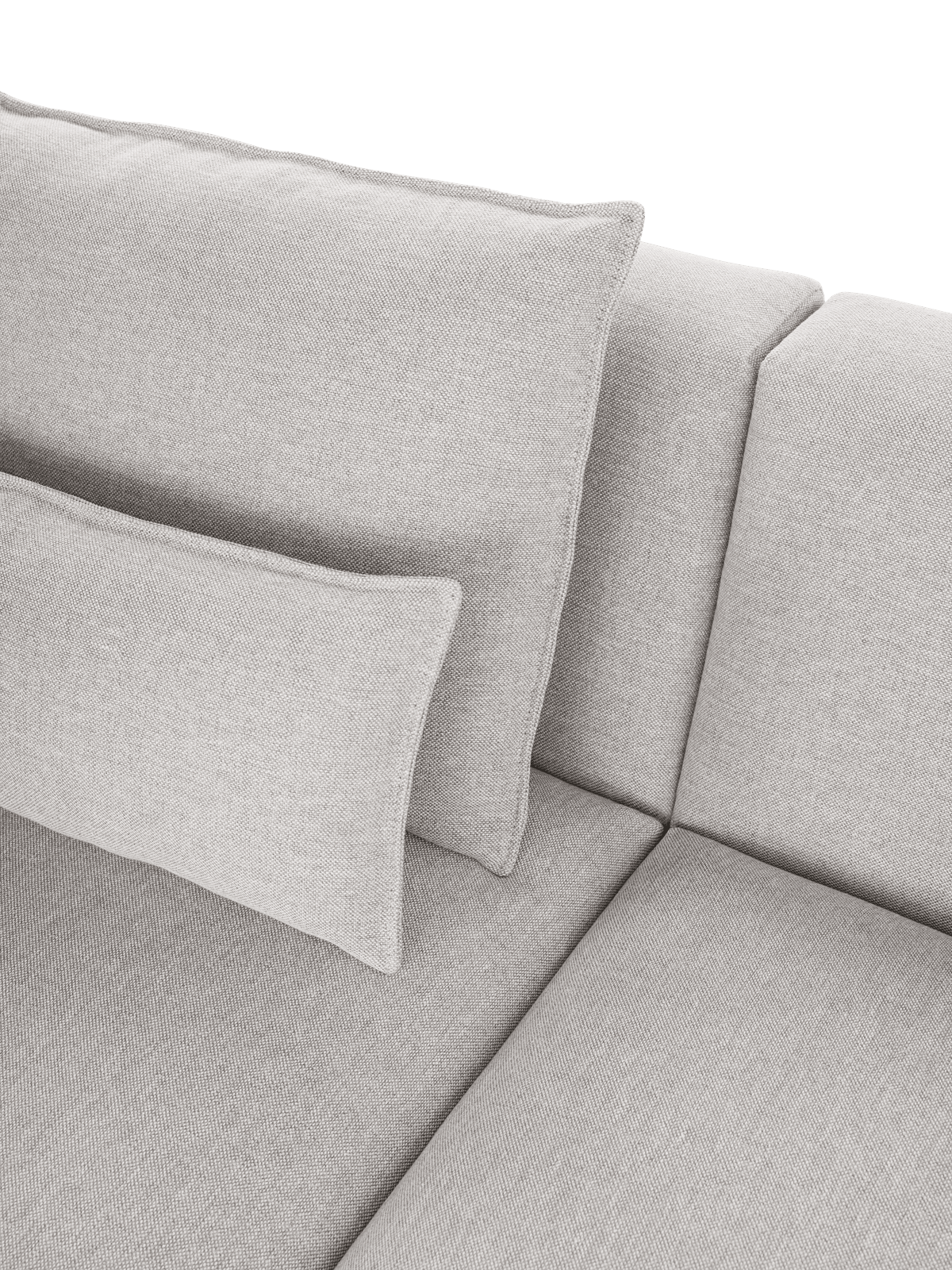 Sofa 3-zits open links IN SITU gestoffeerd