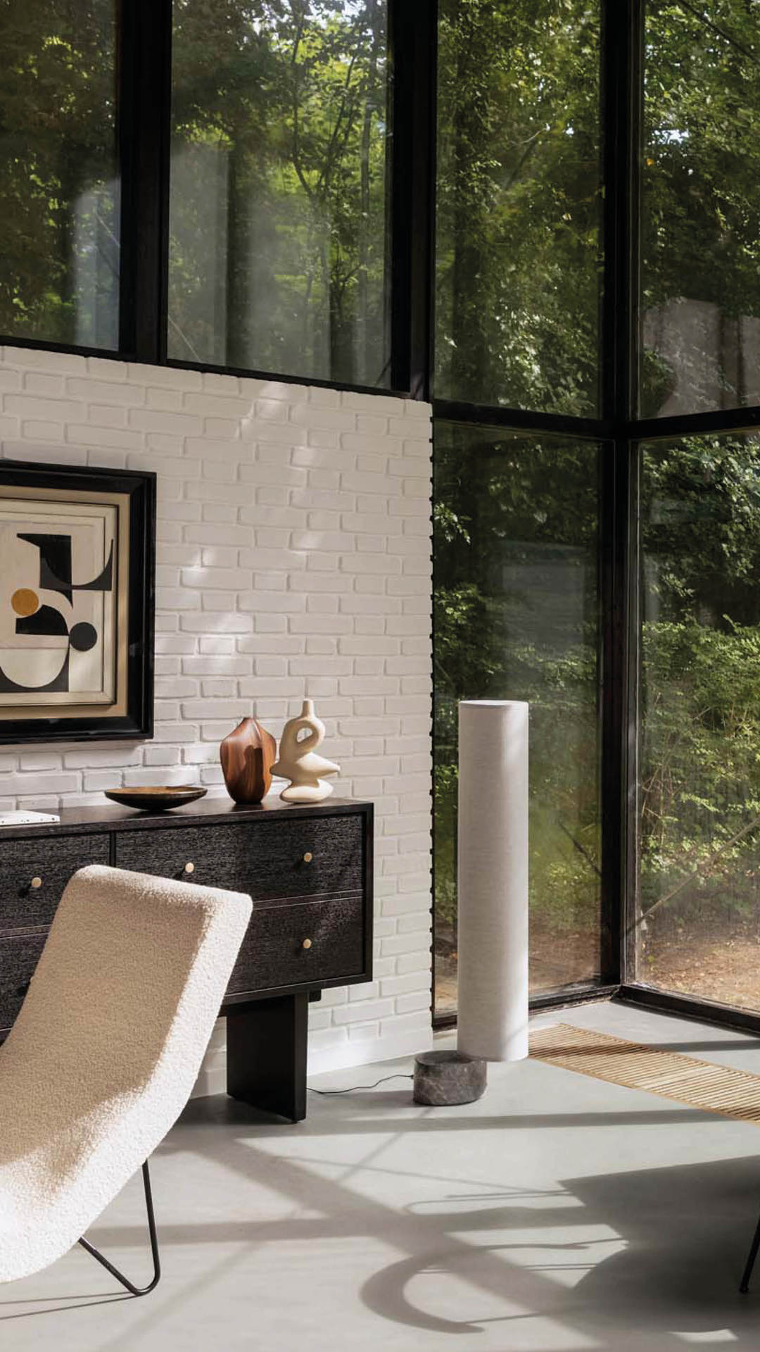 Adjustable Floor Lamp UNBOUND Gray Marble