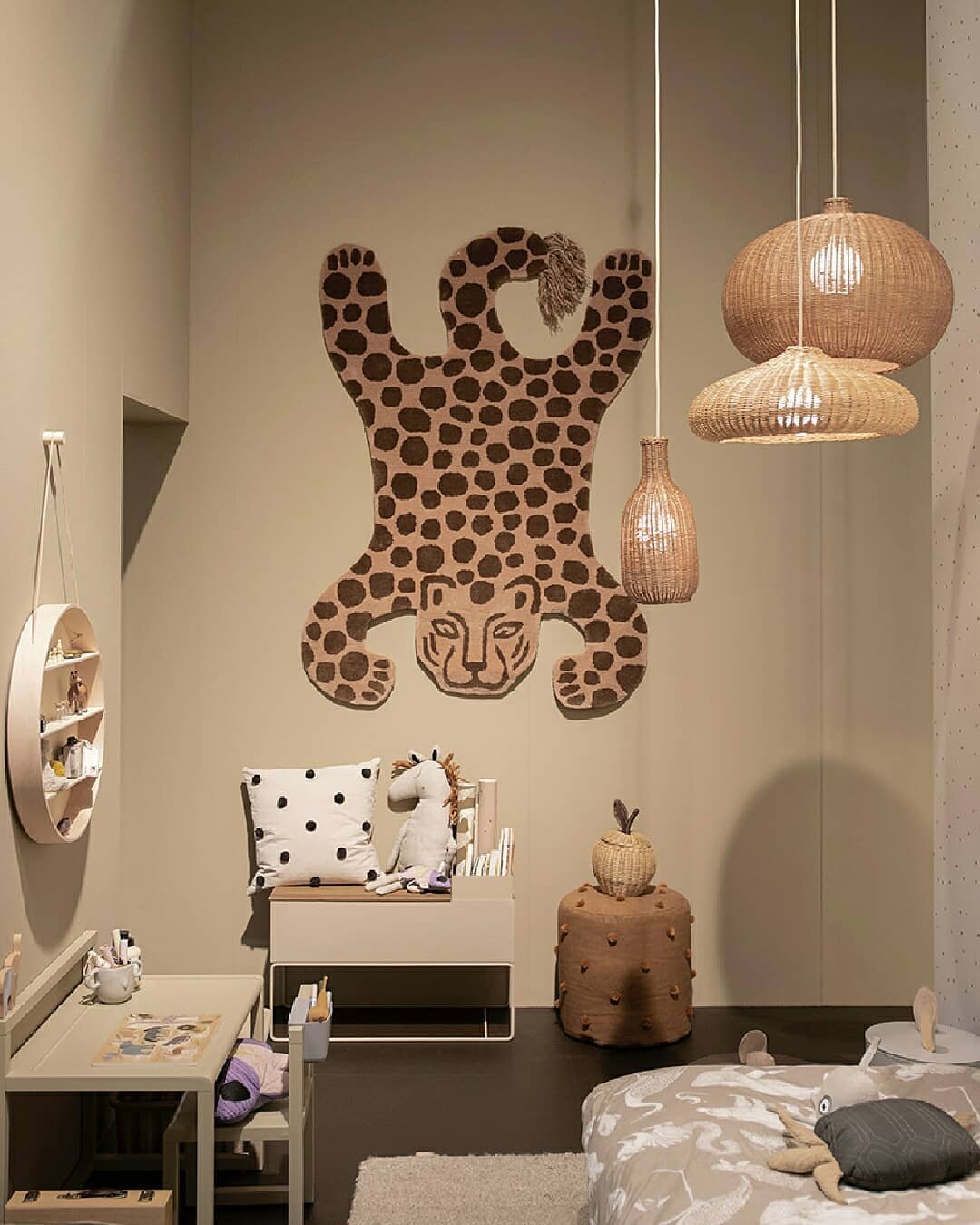 Dekorativer Teppich SAFARI LEOPARD braun