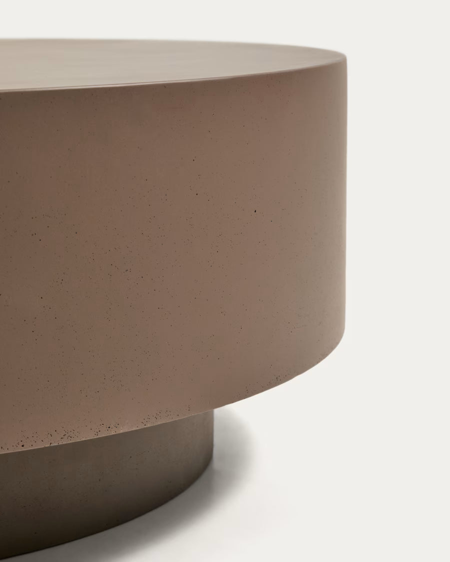 Stolik kawowy GARBET brązowy cement – styl minimalistyczny