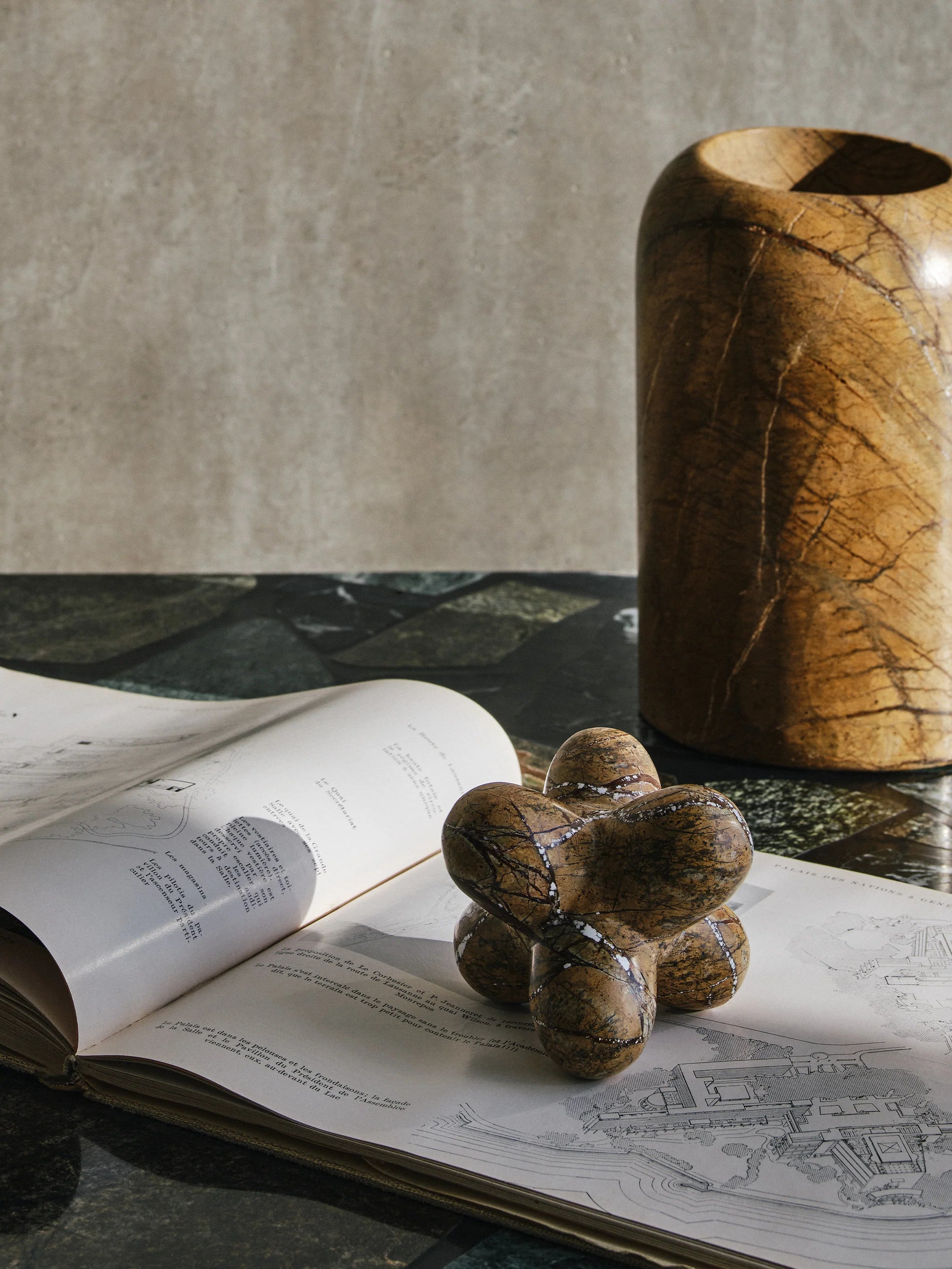 Decoratie JACK bruin marmer bos