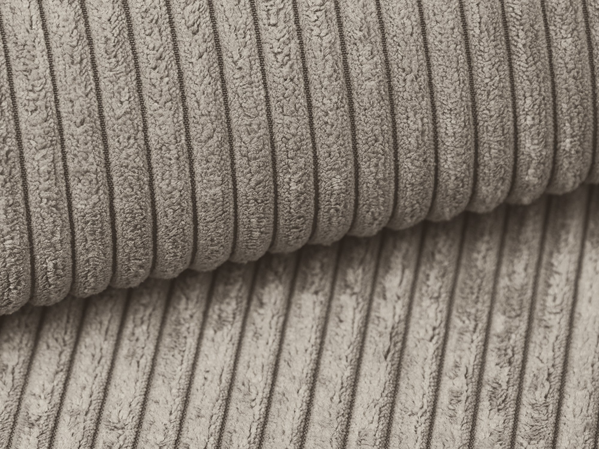 3-Seater Sofa with Sleeping Function KALENA Dark Beige Corduroy