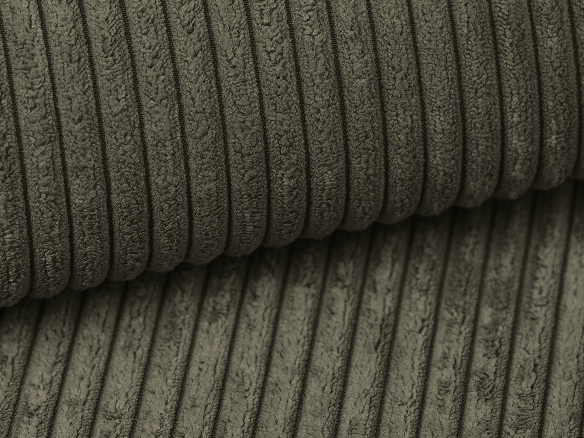 3-Seater Sofa with Sleeping Function KALENA Olive Corduroy