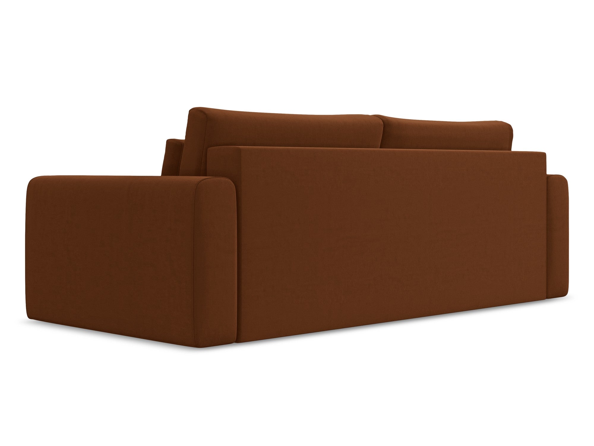 Sofa aus Samt für 3 Personen mit Schlaf-Funktion KAPUA terrakotta