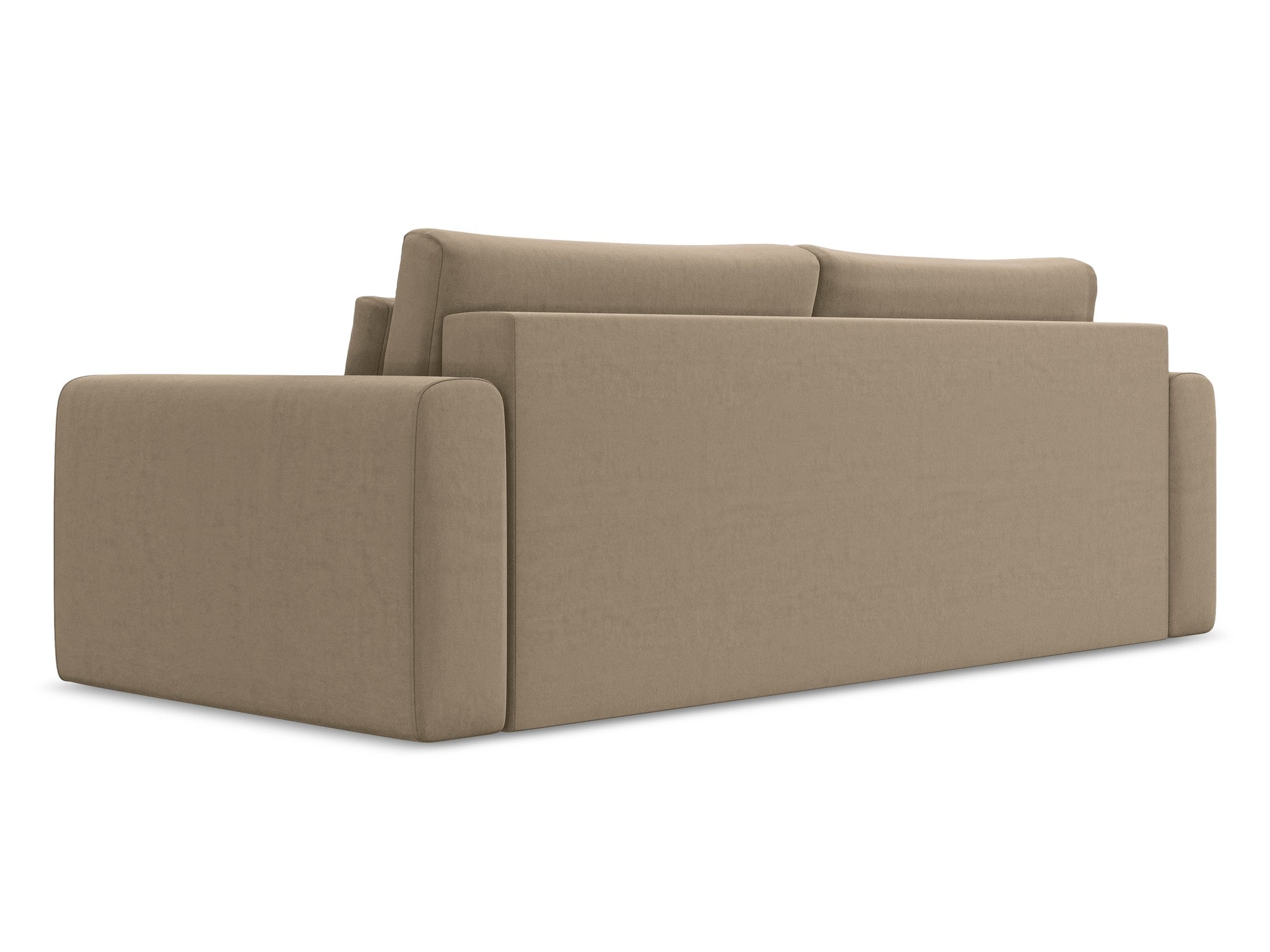 Velvet 3-Seater Sofa with Sleeping Function KAPUA Dark Beige