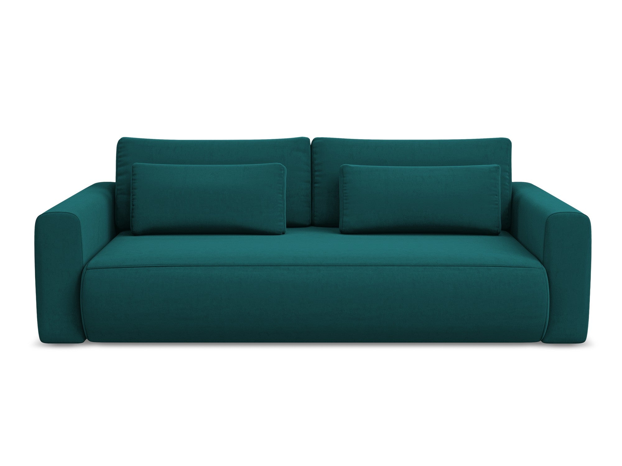 Velvet 3-Seater Sofa with Sleeping Function KAPUA Sea Green