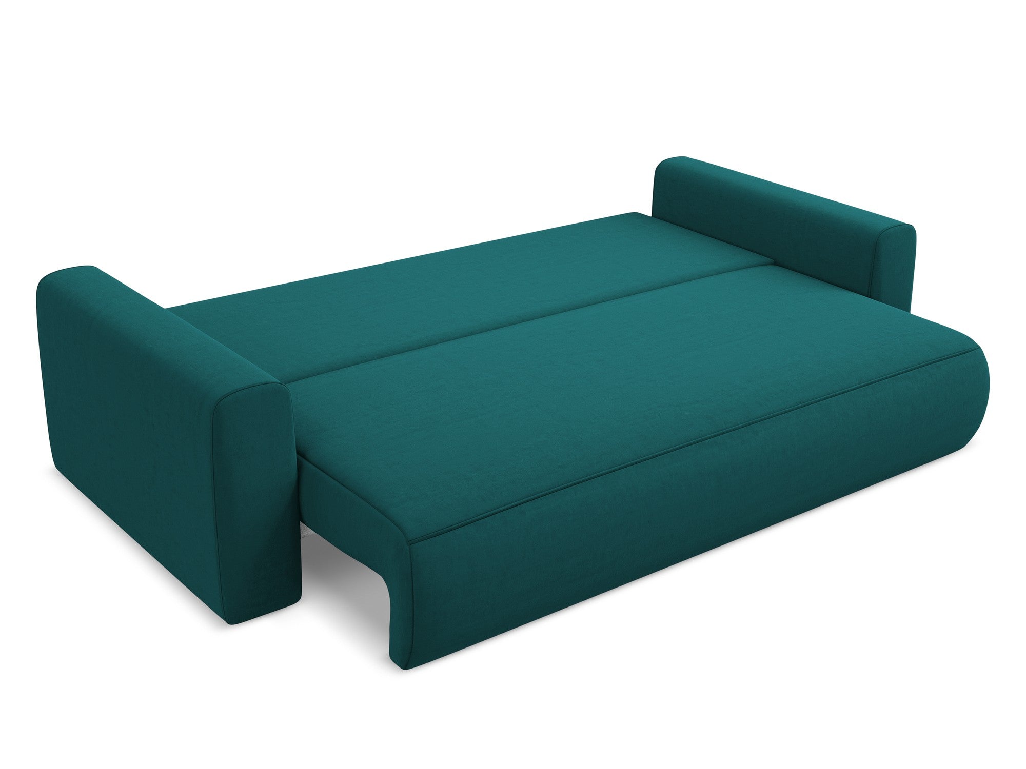 Velvet 3-Seater Sofa with Sleeping Function KAPUA Sea Green