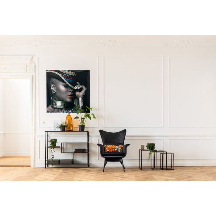 Konsolentafel met planken LOFT zwart