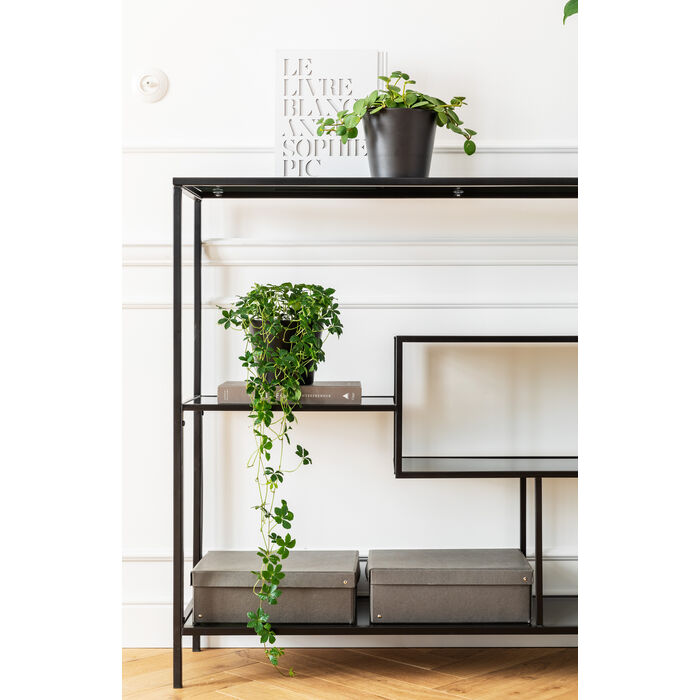 Konsolentafel met planken LOFT zwart