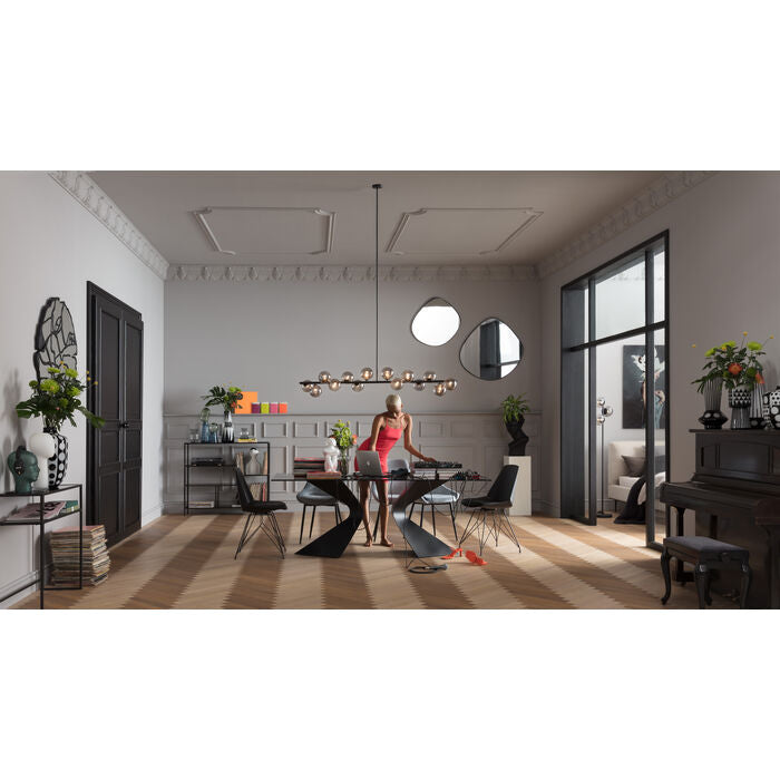 Glazen tafel GLORIA zwart