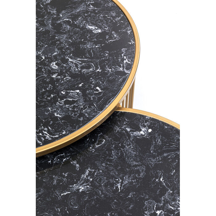 A set of roma marble coffee tables with zloty