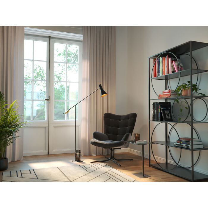 Oscar Schwenkstuhl schwarzer Samt