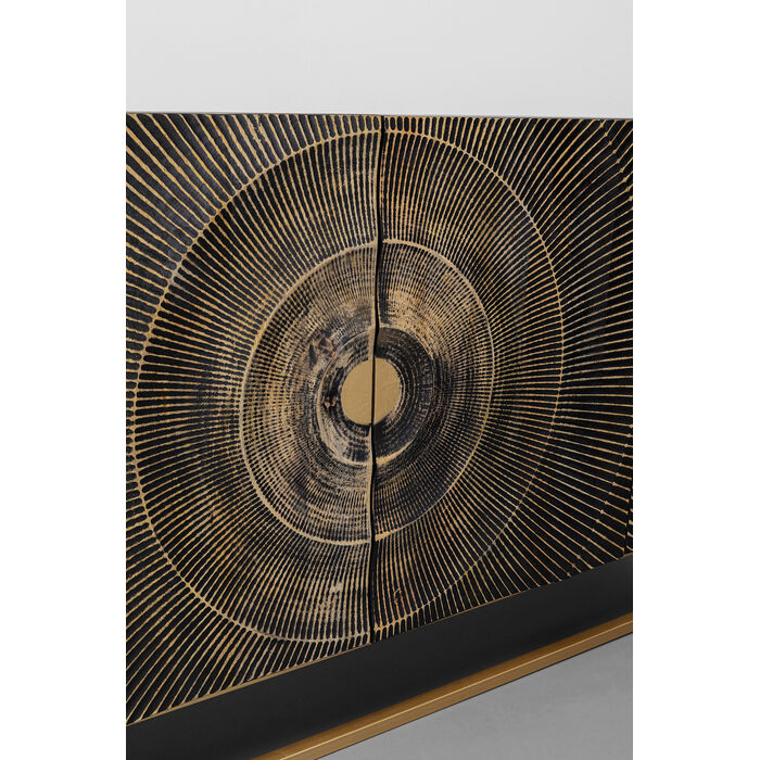 Madeira 4-Türer Madeira 4 braunes Holz mit einer goldenen Basis