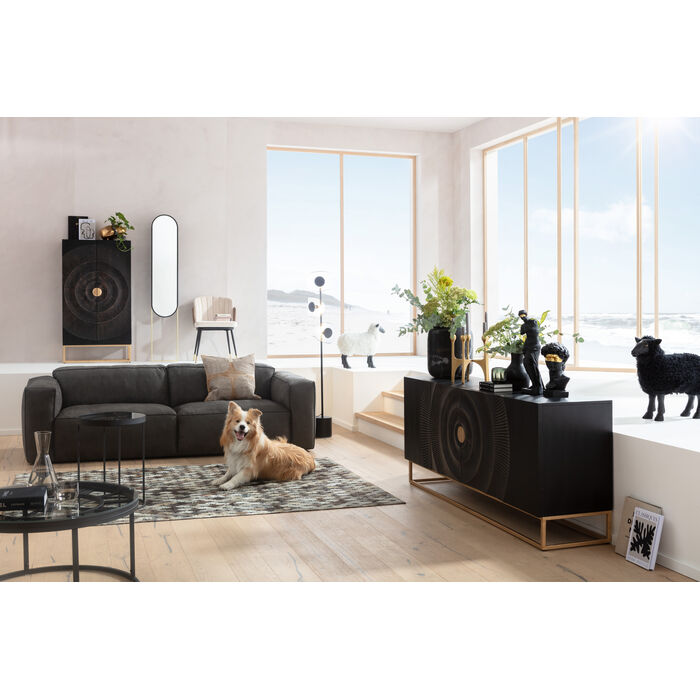 Madeira 4-Türer Madeira 4 braunes Holz mit einer goldenen Basis