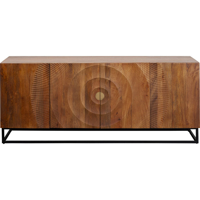 Madeira 4-door chest of drawers with black wood