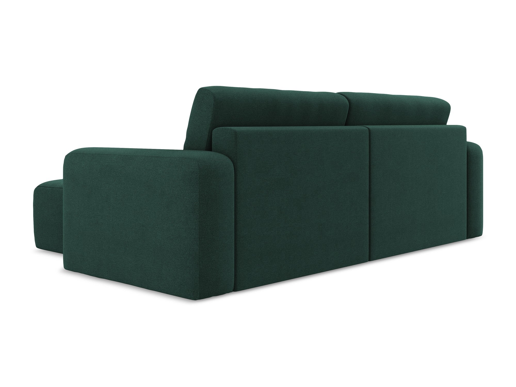 Right-sided corner sofa bed KONA in bottle green