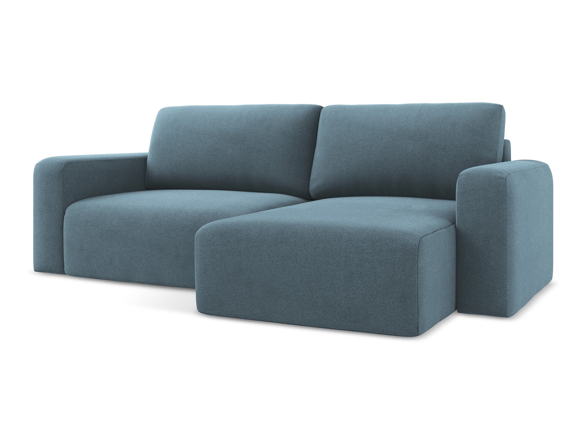Rechtsseitige Schlafcouch KONA in Hellblau
