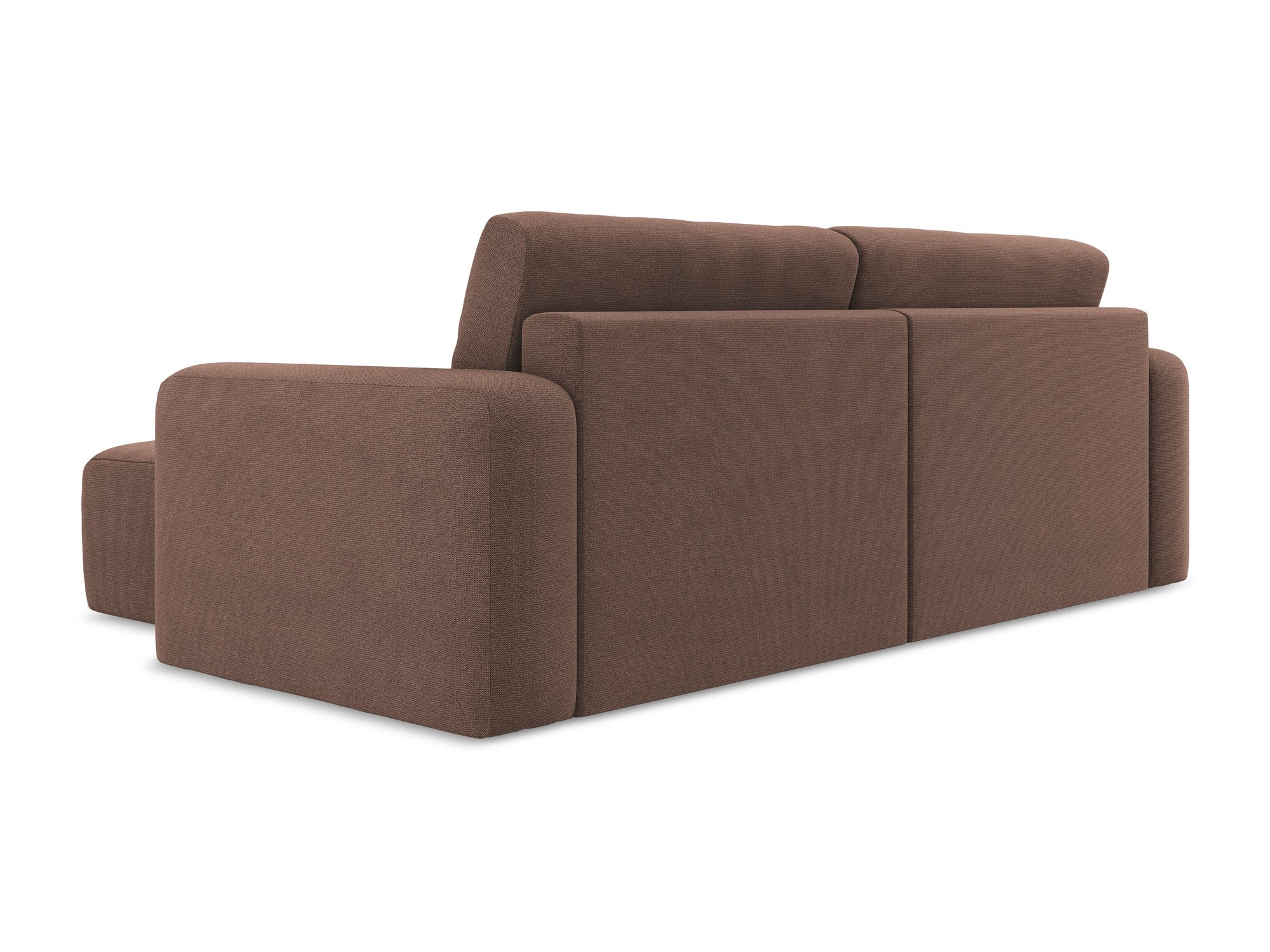 Right-sided corner sofa bed KONA in muted pink