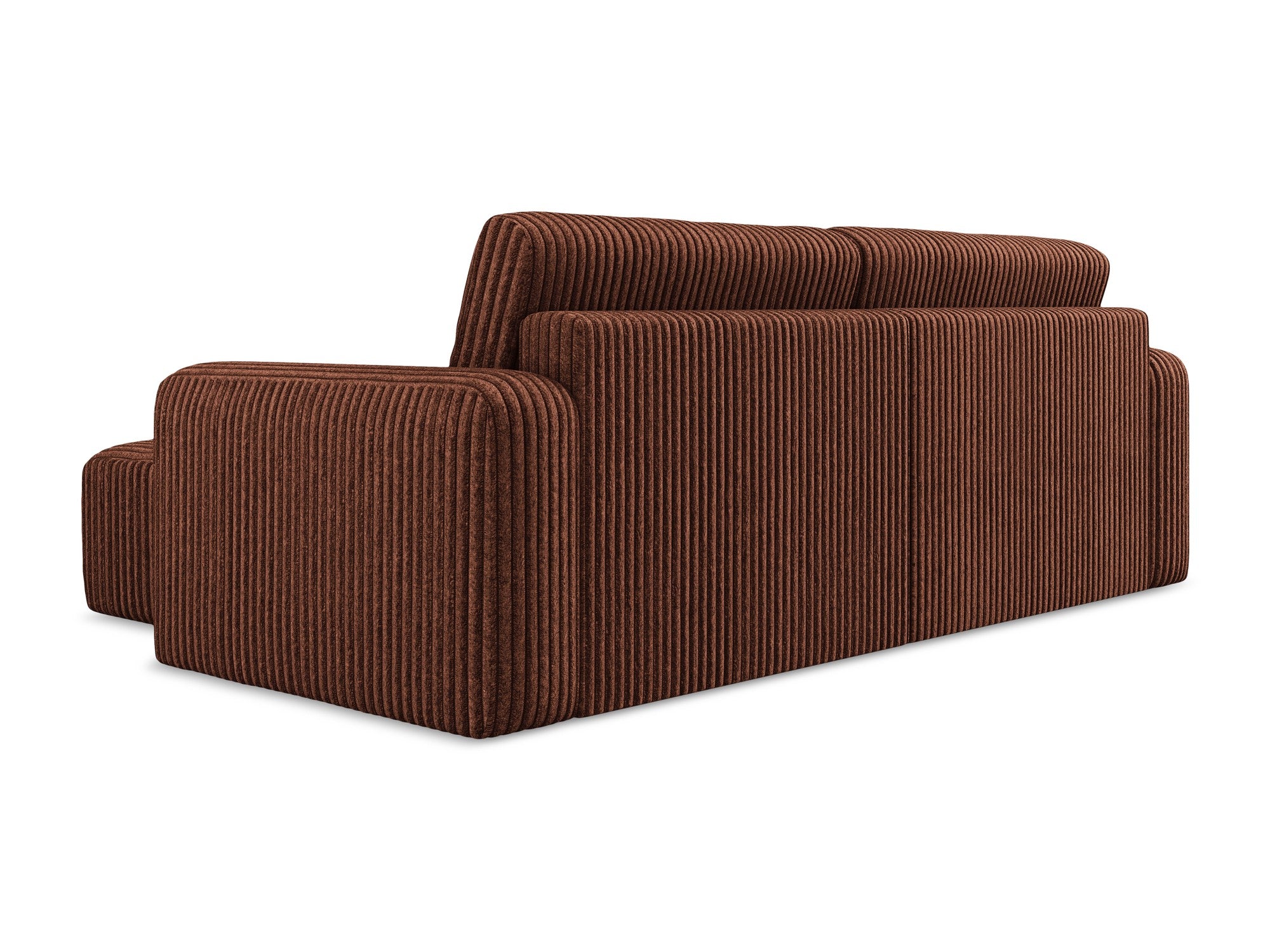 Rechtsseitige Schlafcouch KONA terrakotta Cord