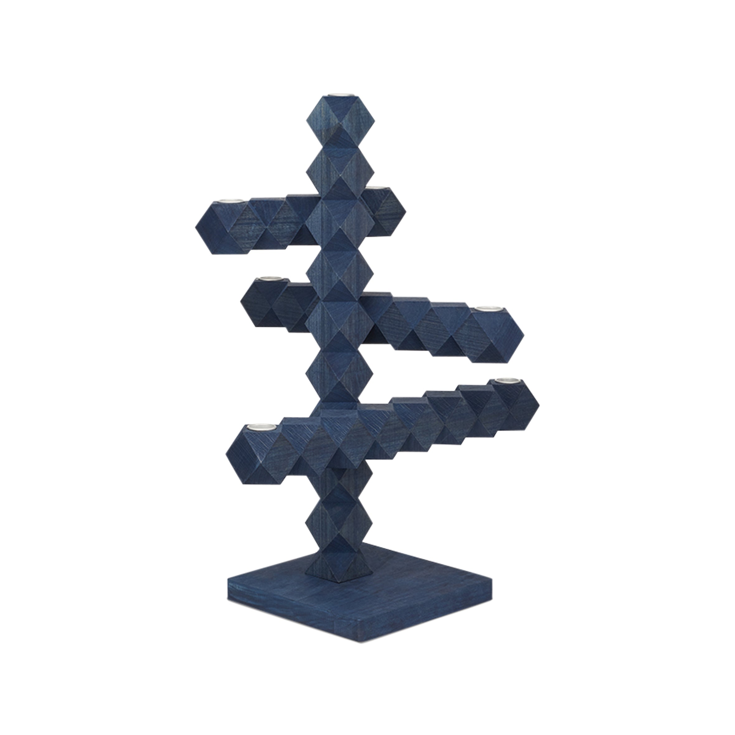 Kerzenhalter CLEAN CUT blau