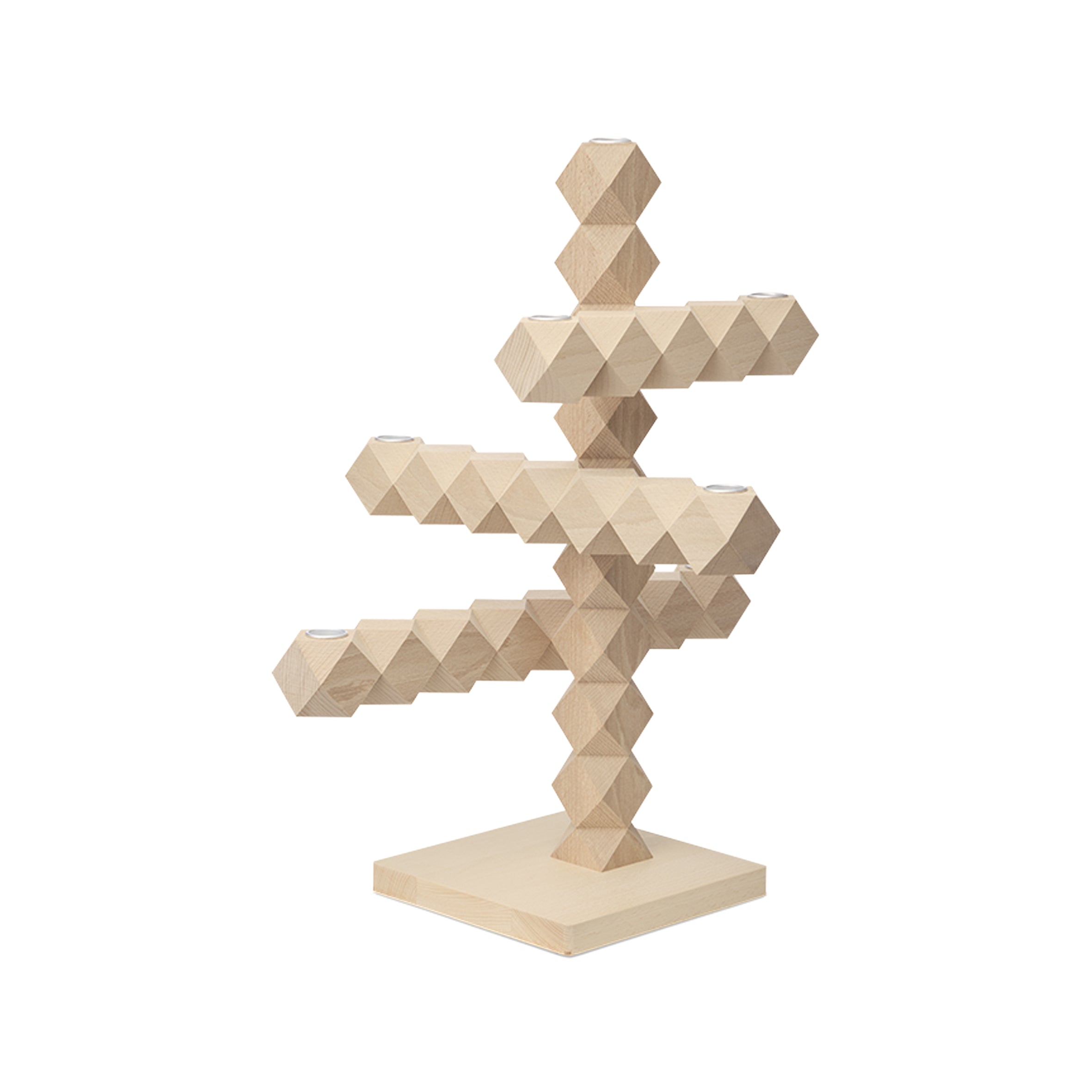 CLEAN CUT Candle Holder Beech Wood