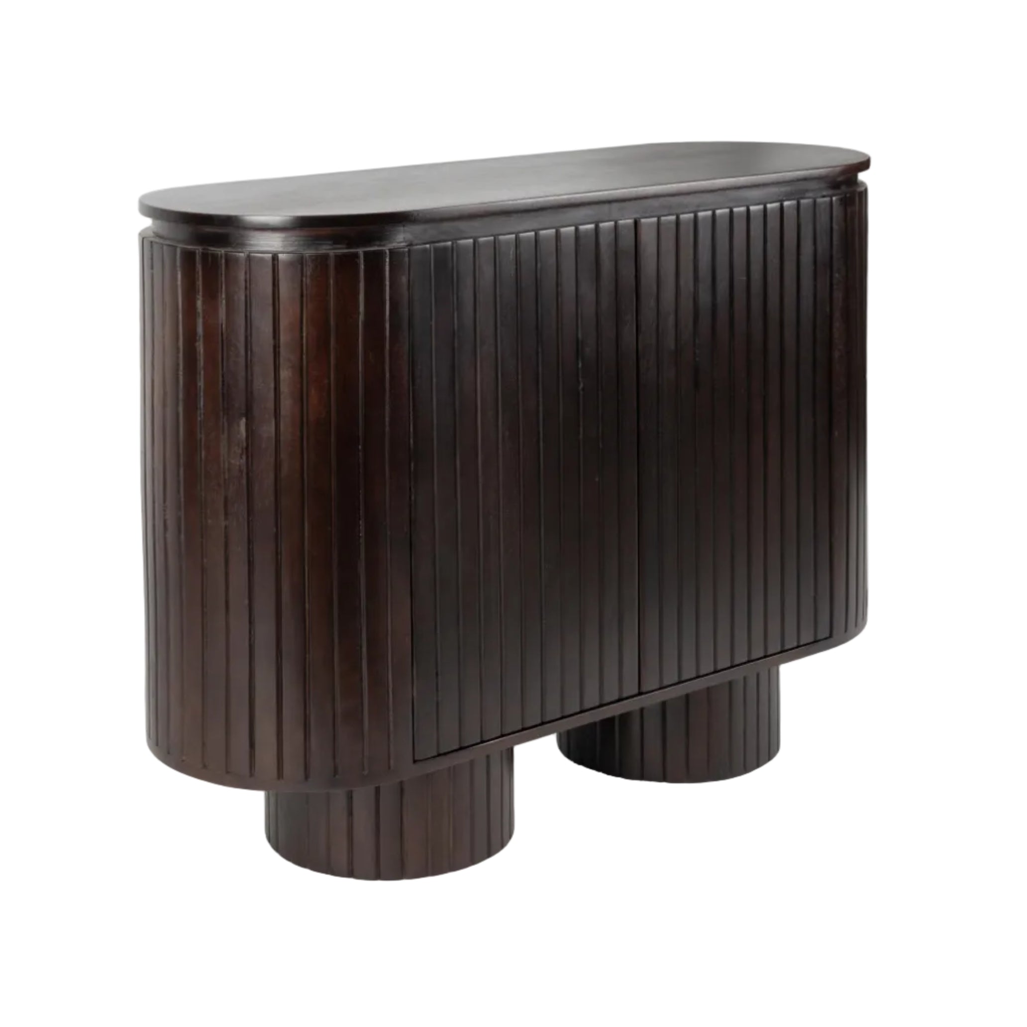 Kenji cabinet dark brown mango wood