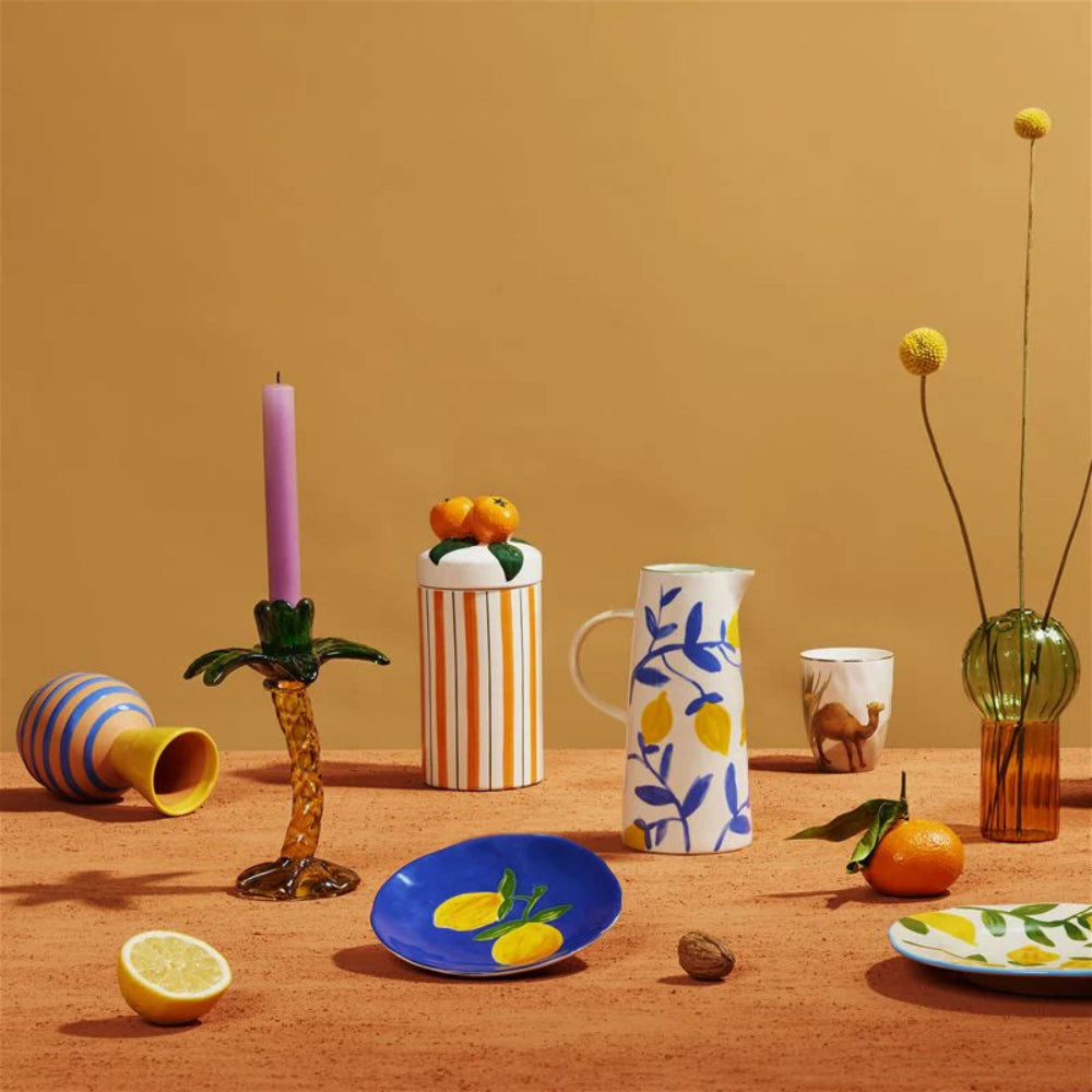 Set van schoteltjes LEMON FULL kleurrijke aardewerk