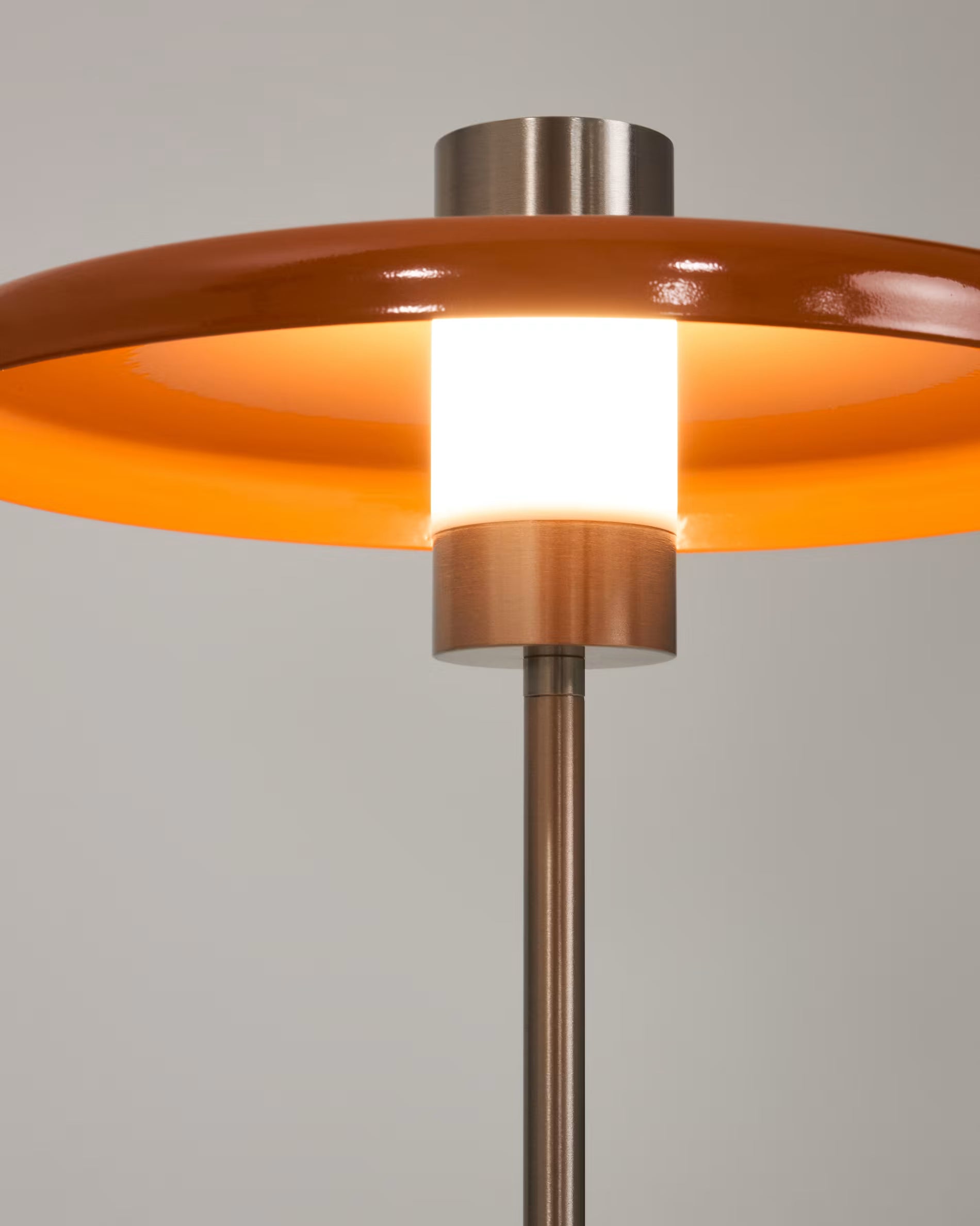 NUVIRA Table Lamp Orange with Silver Base