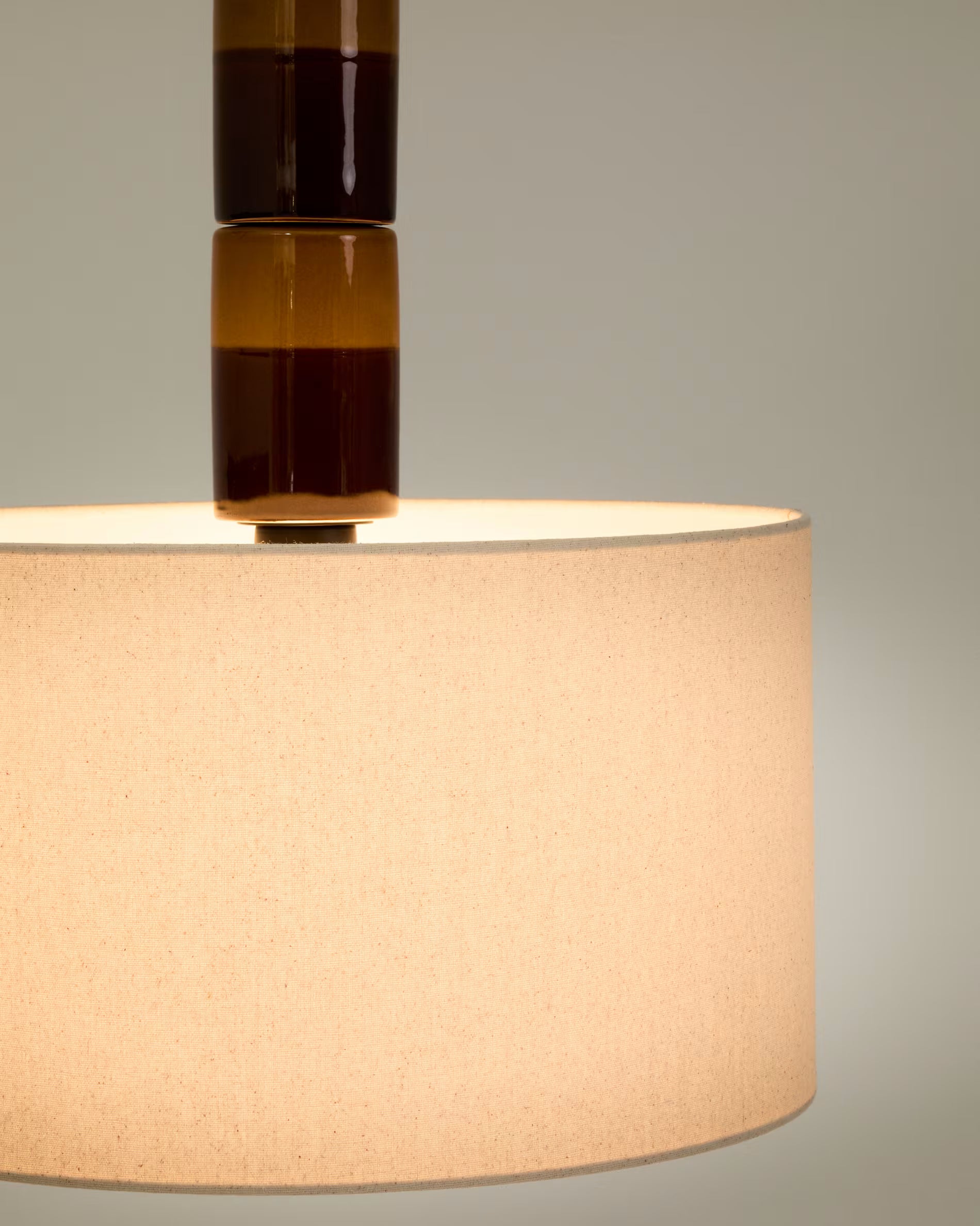 MAVRAN pendant lamp brown with mustard