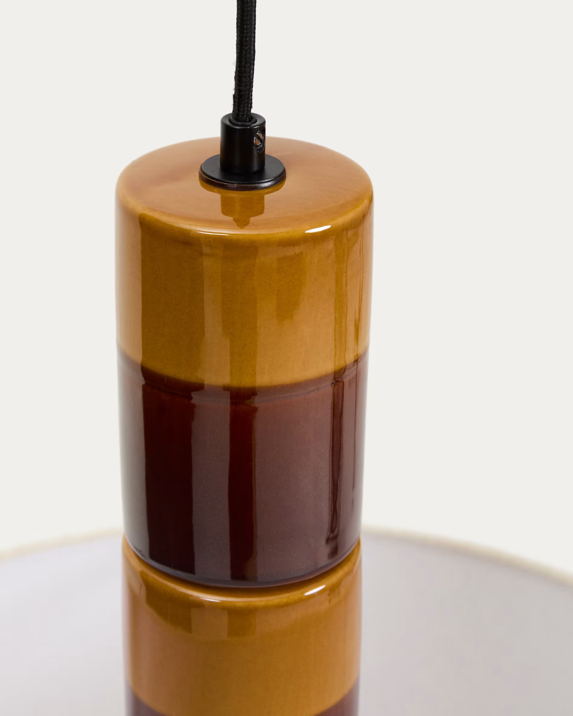 MAVRAN pendant lamp brown with mustard