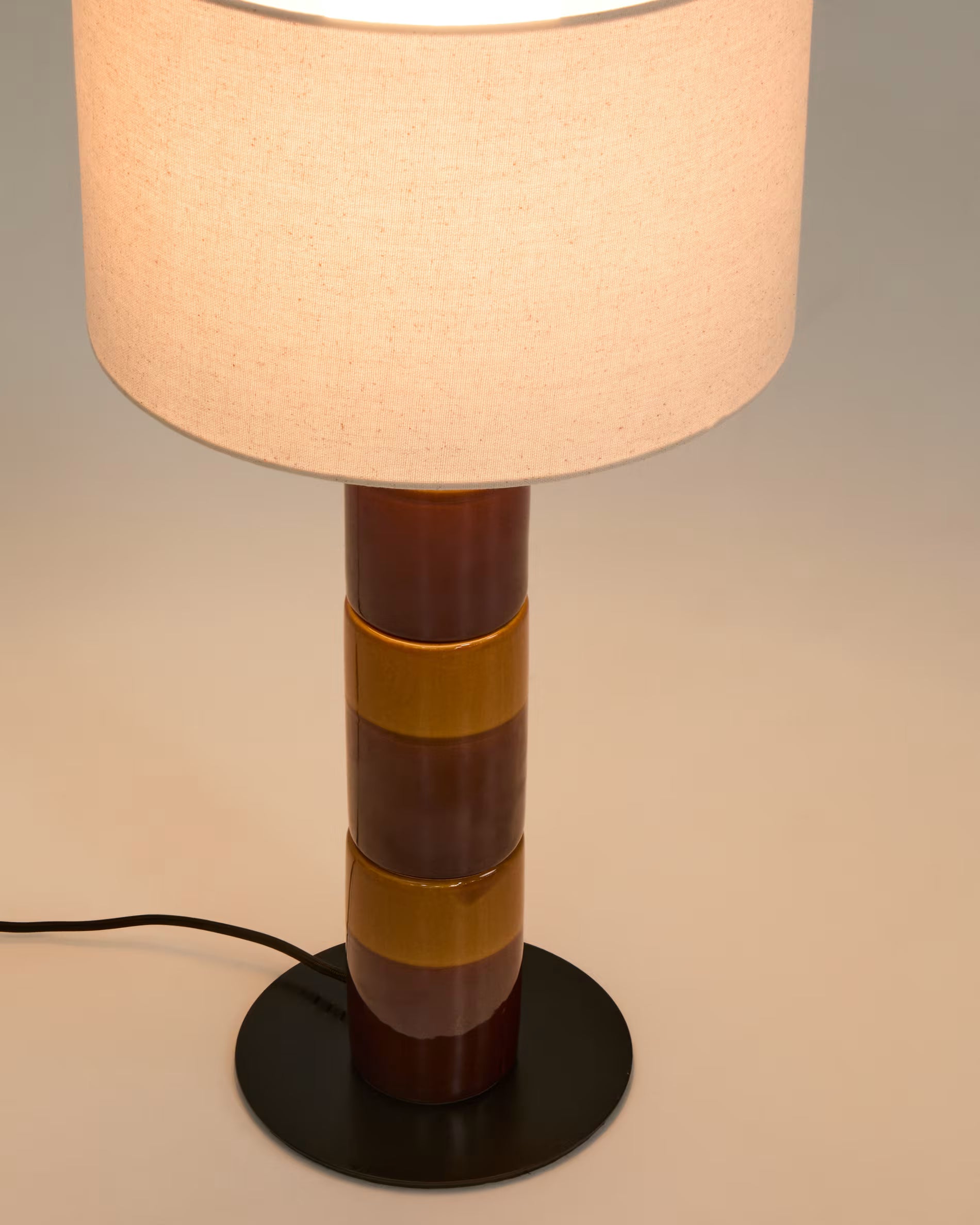 MAVRAN table lamp brown with mustard