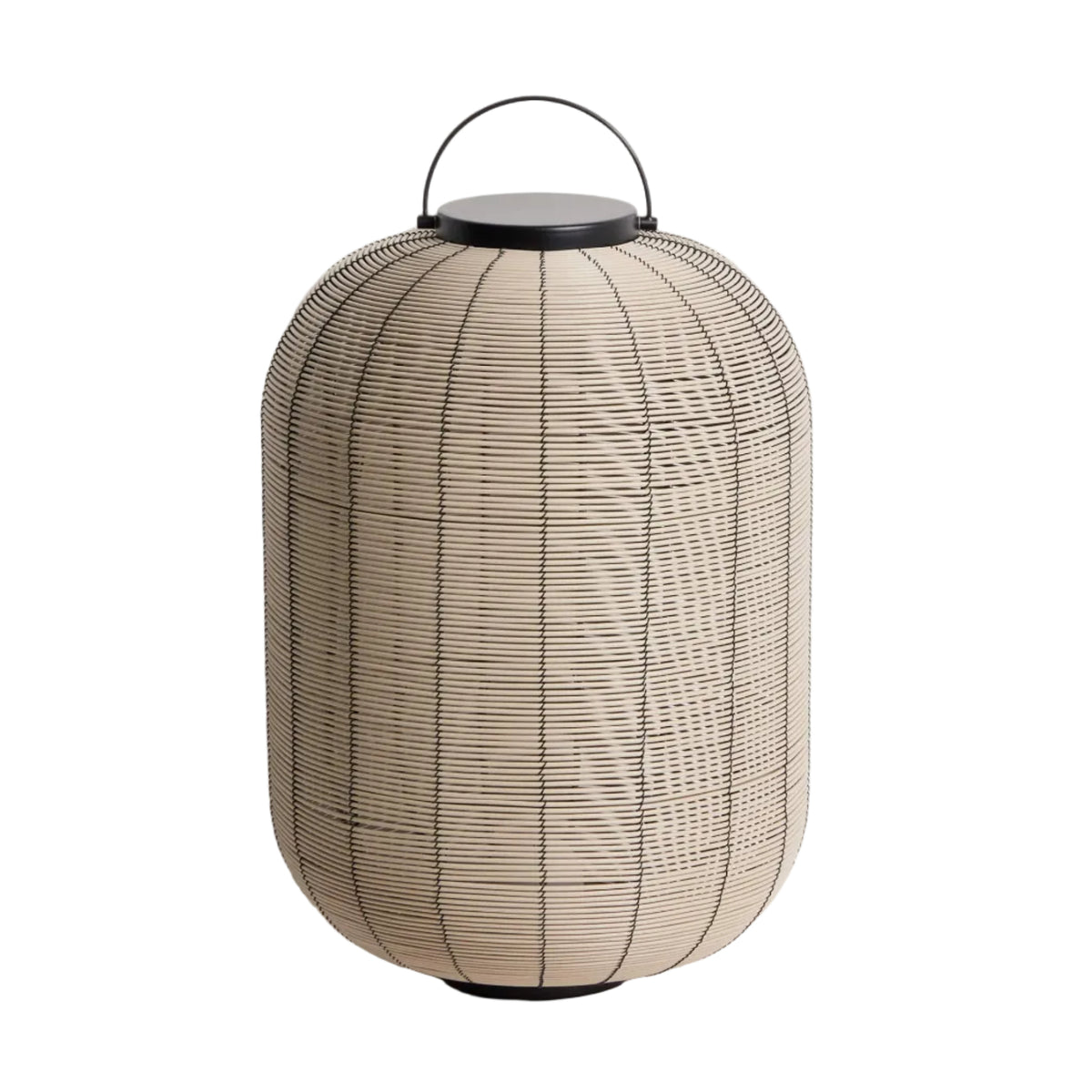 Lampa stołowa przenośna SARANELLA LED jasnoszary syntetyczny rattan – Kave Home