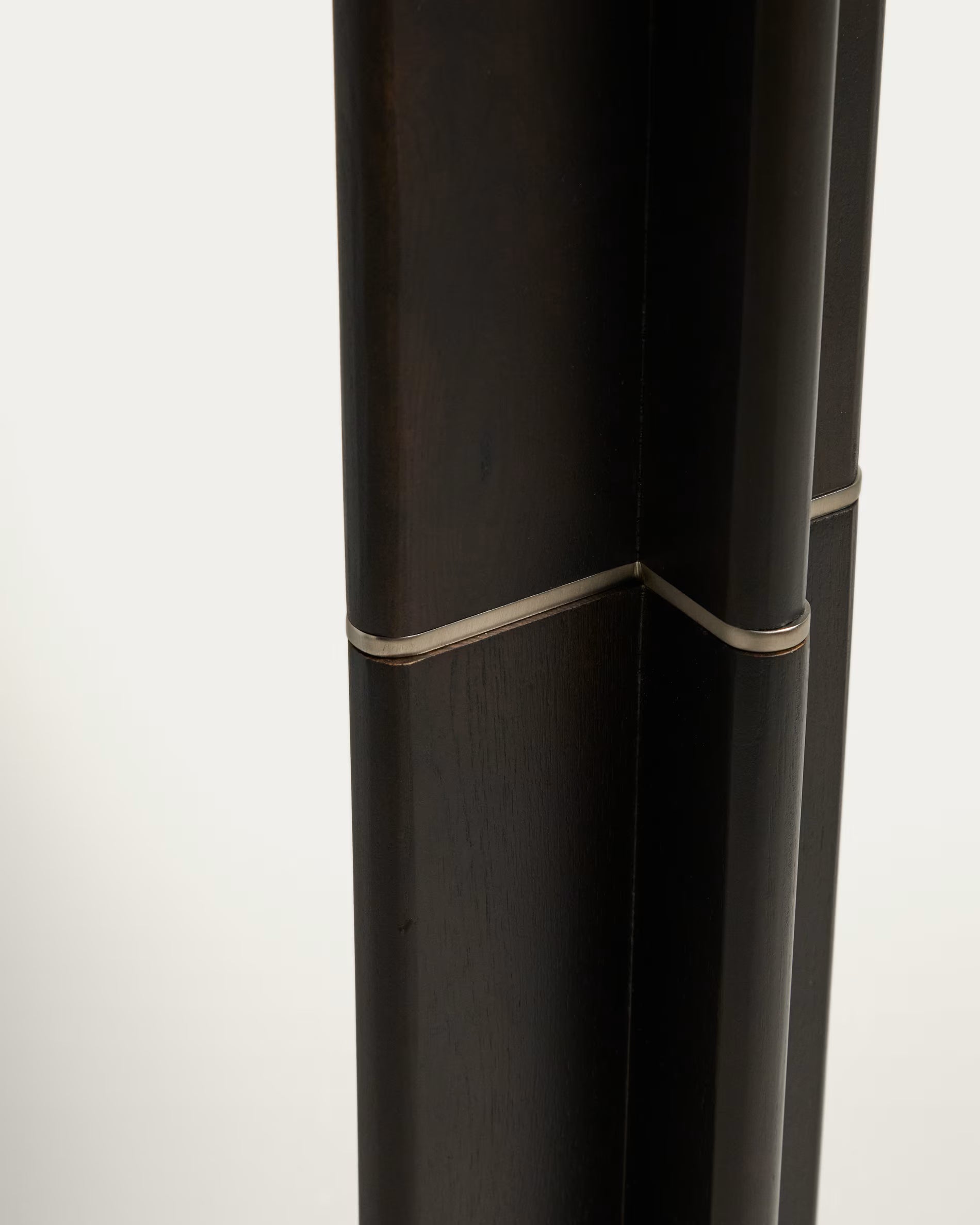 NIANI Floor Lamp in Gray with Dark Wooden Base
