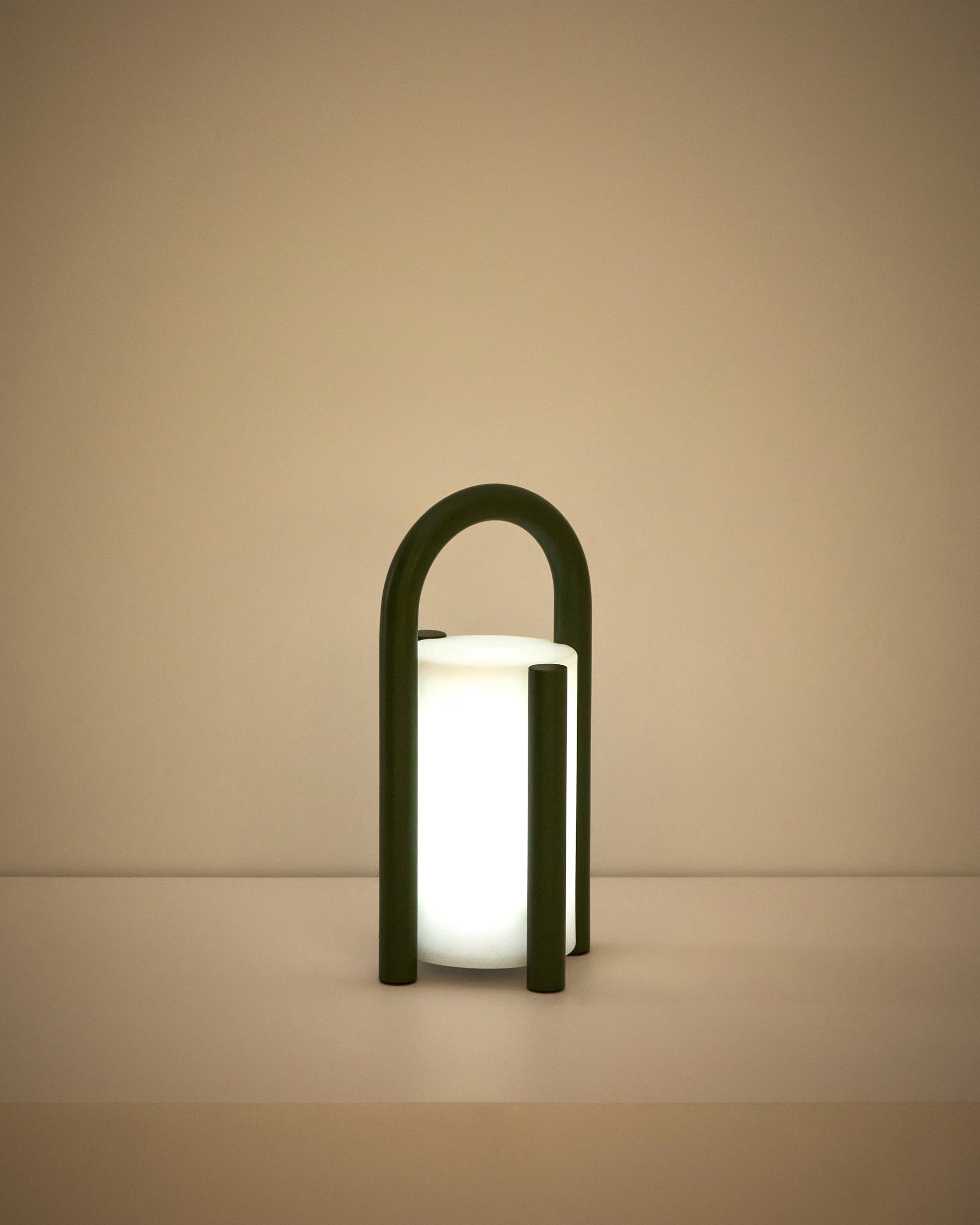 Draagbare tuinlamp LEROS groen