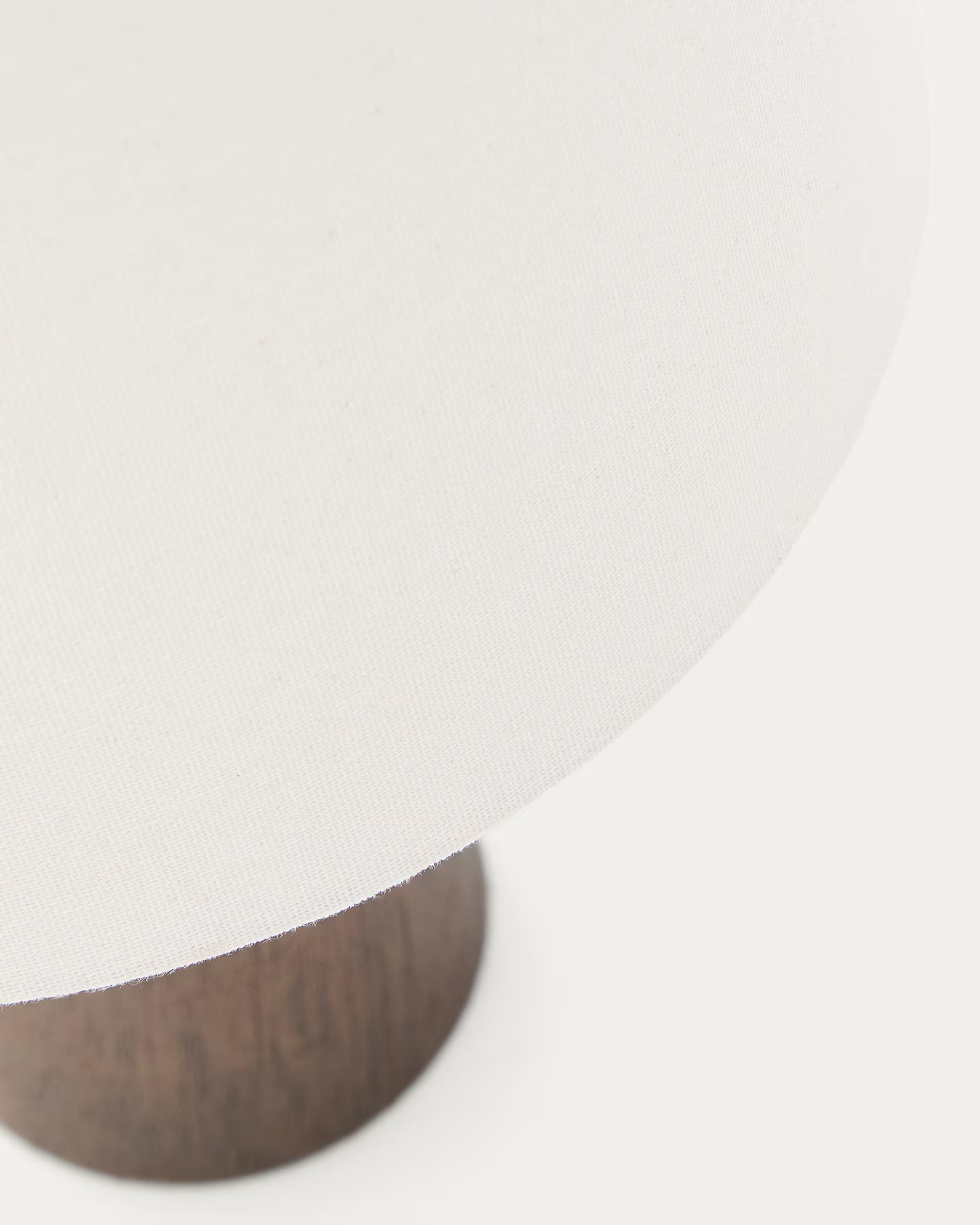 MARGA table lamp dark rubber wood with white shade
