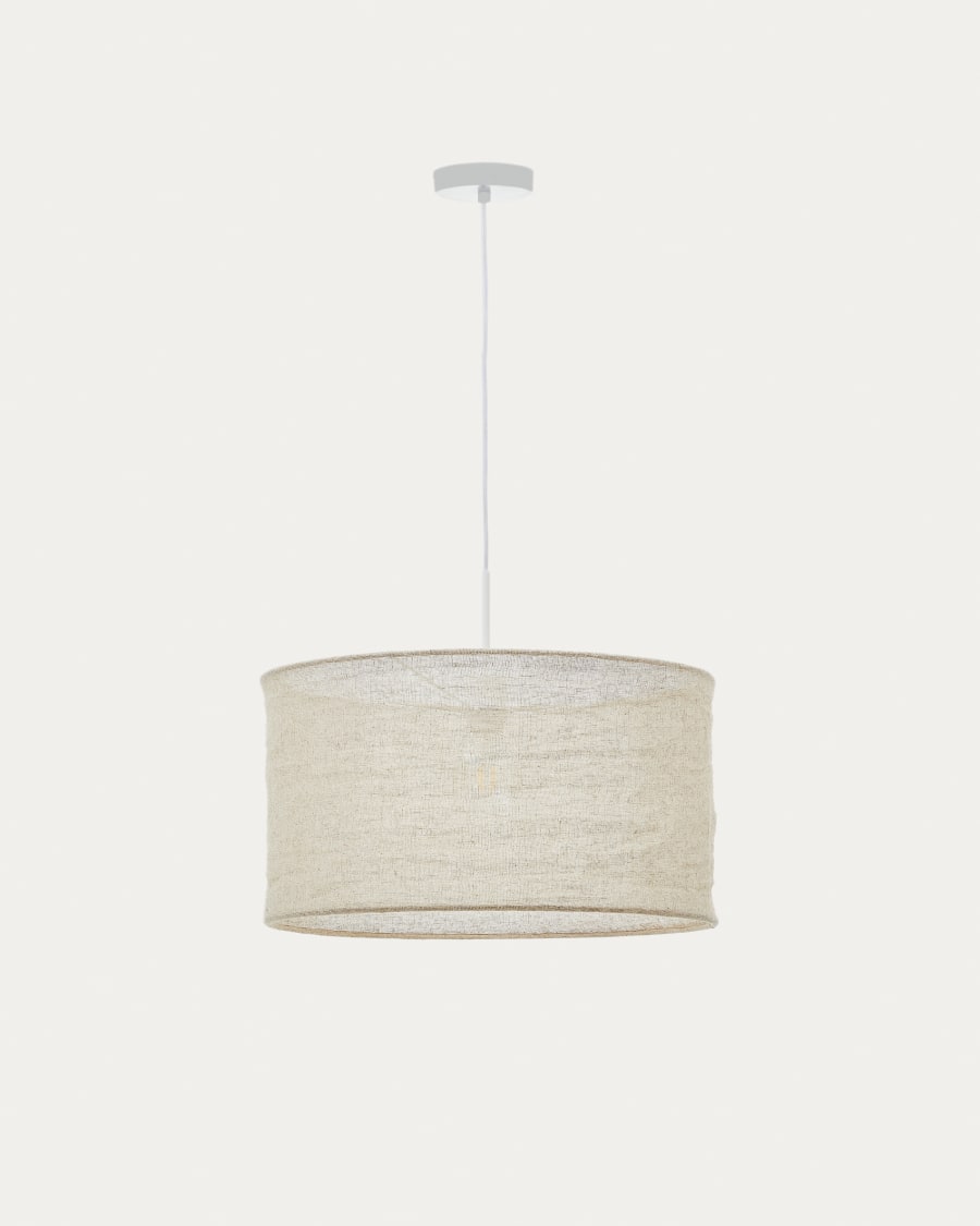 Hanglamp Abażur MARIELA beige linnen