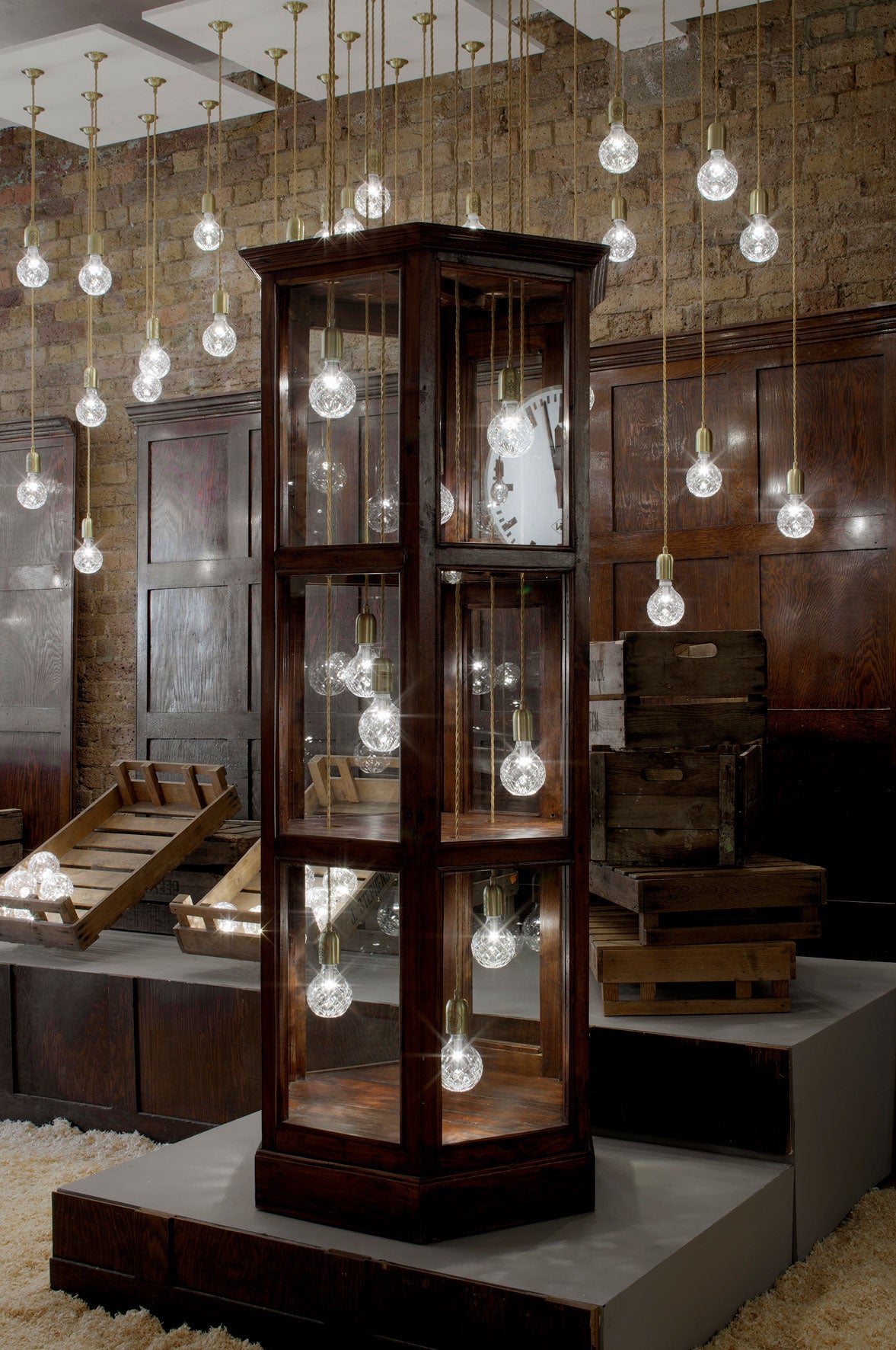Hanglamp CRYSTAL BULB matglas kristal met chroomafwerking